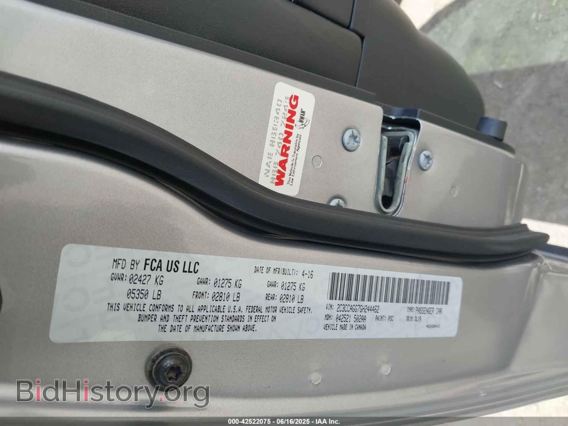 2016 CHRYSLER 300 - VIN: 2C3CCAGG7GH244462 - Photo 9