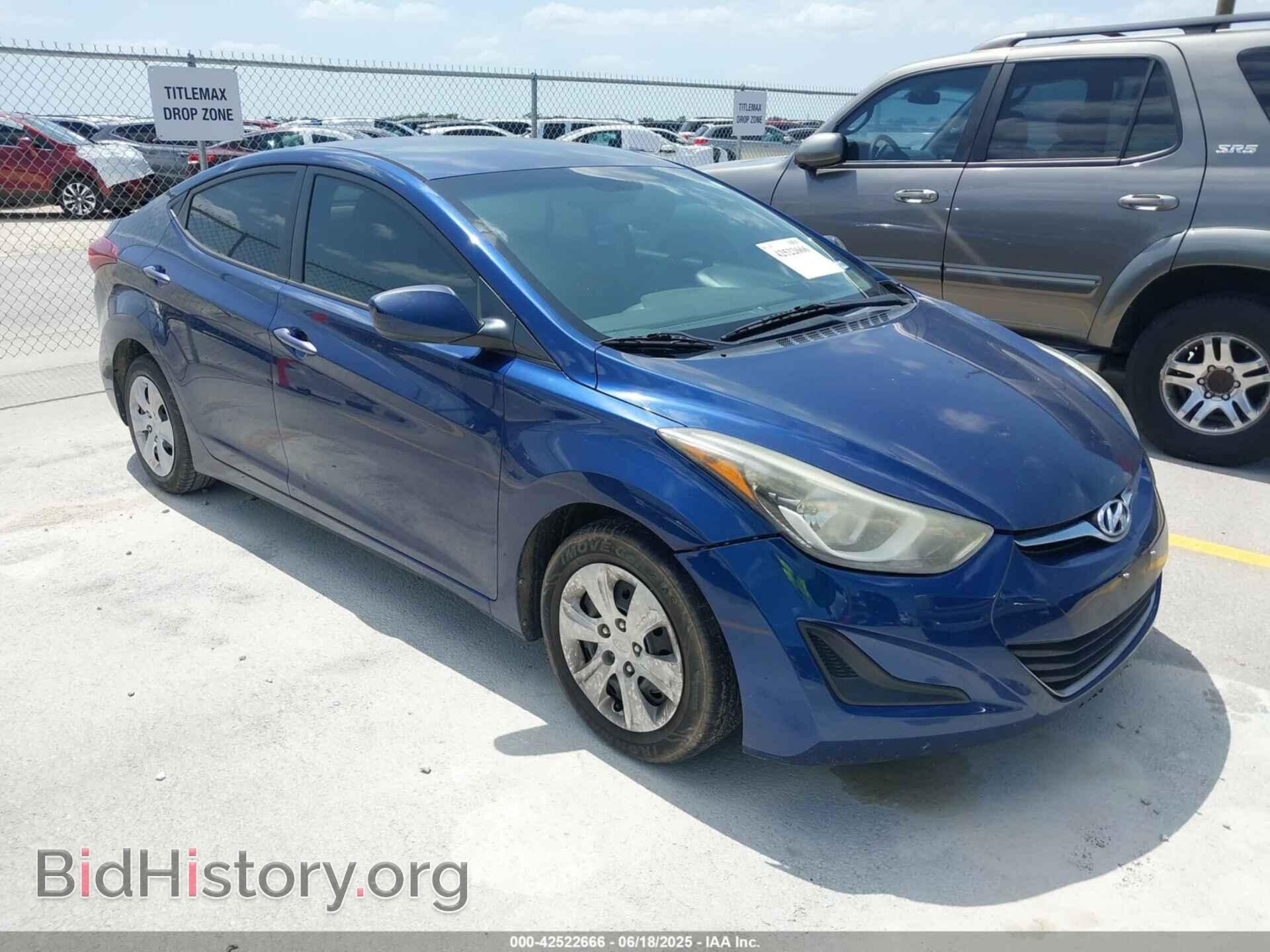 Фотография 5NPDH4AE7GH701109 - HYUNDAI ELANTRA 2016