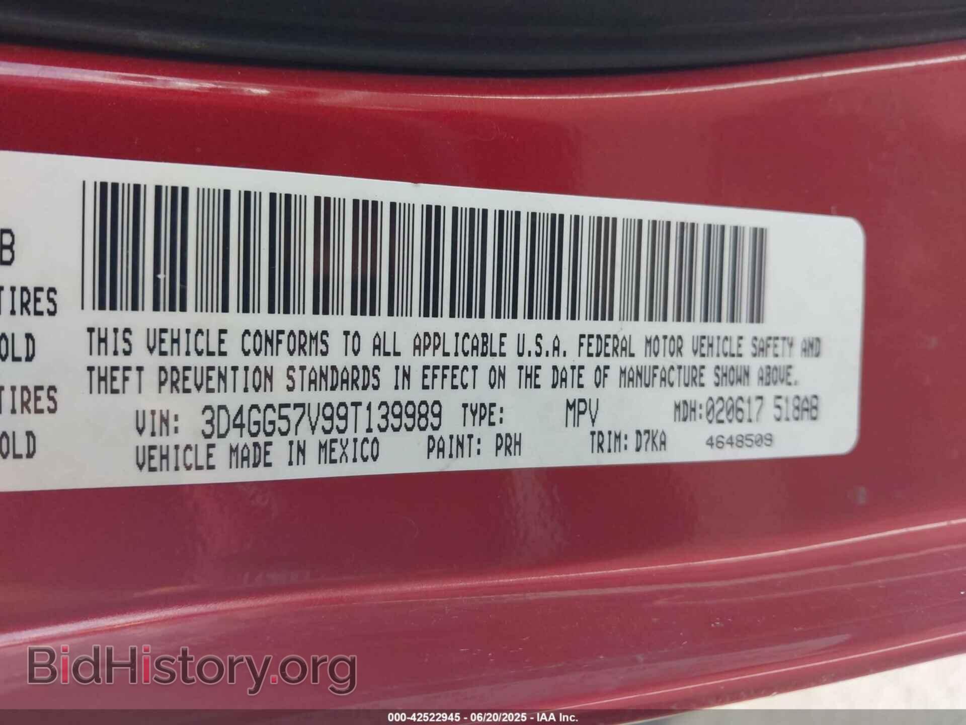 2009 DODGE JOURNEY - VIN: 3D4GG57V99T139989 - Фото 9