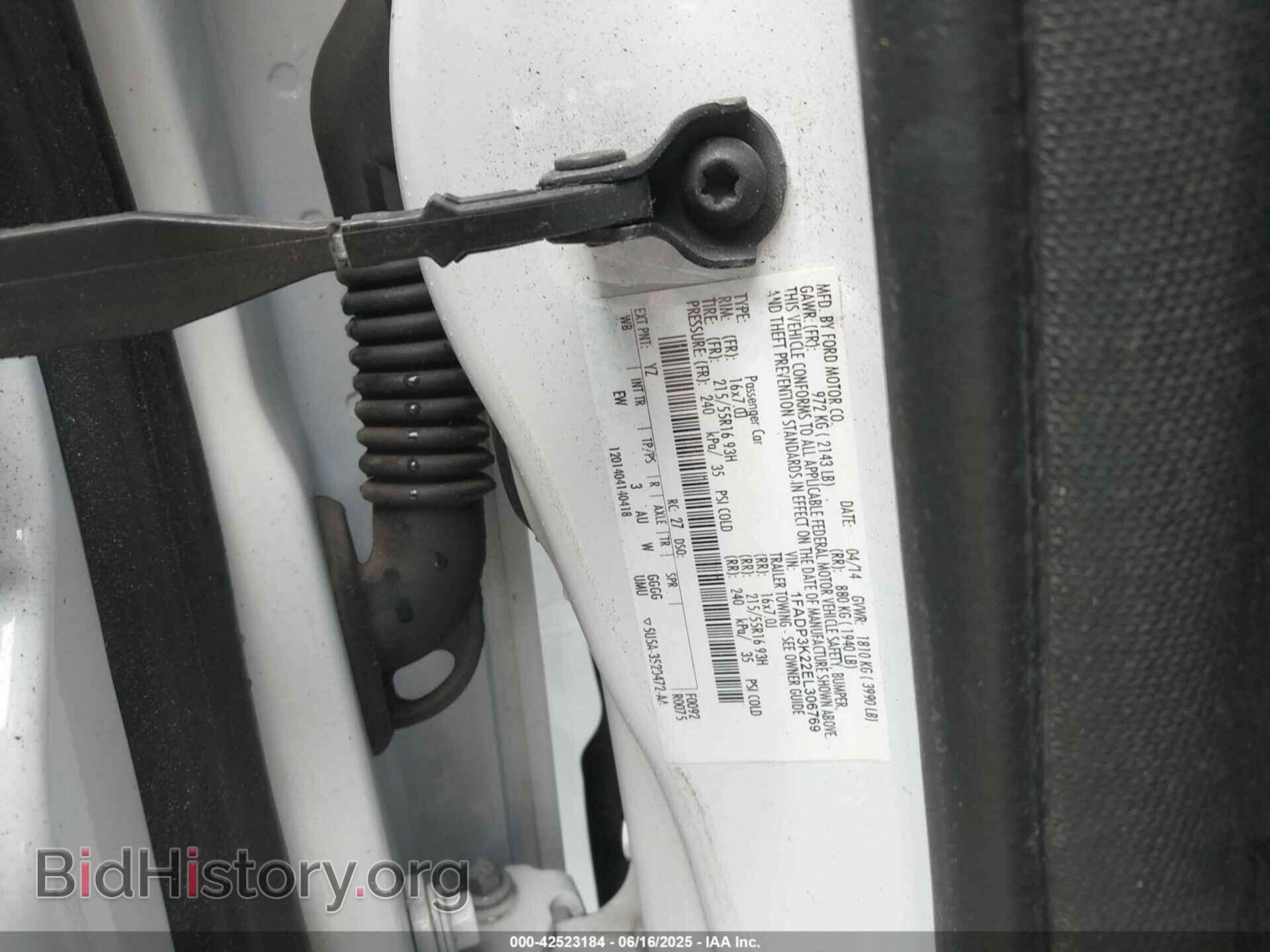 2014 FORD FOCUS - VIN: 1FADP3K22EL306769 - Фото 9
