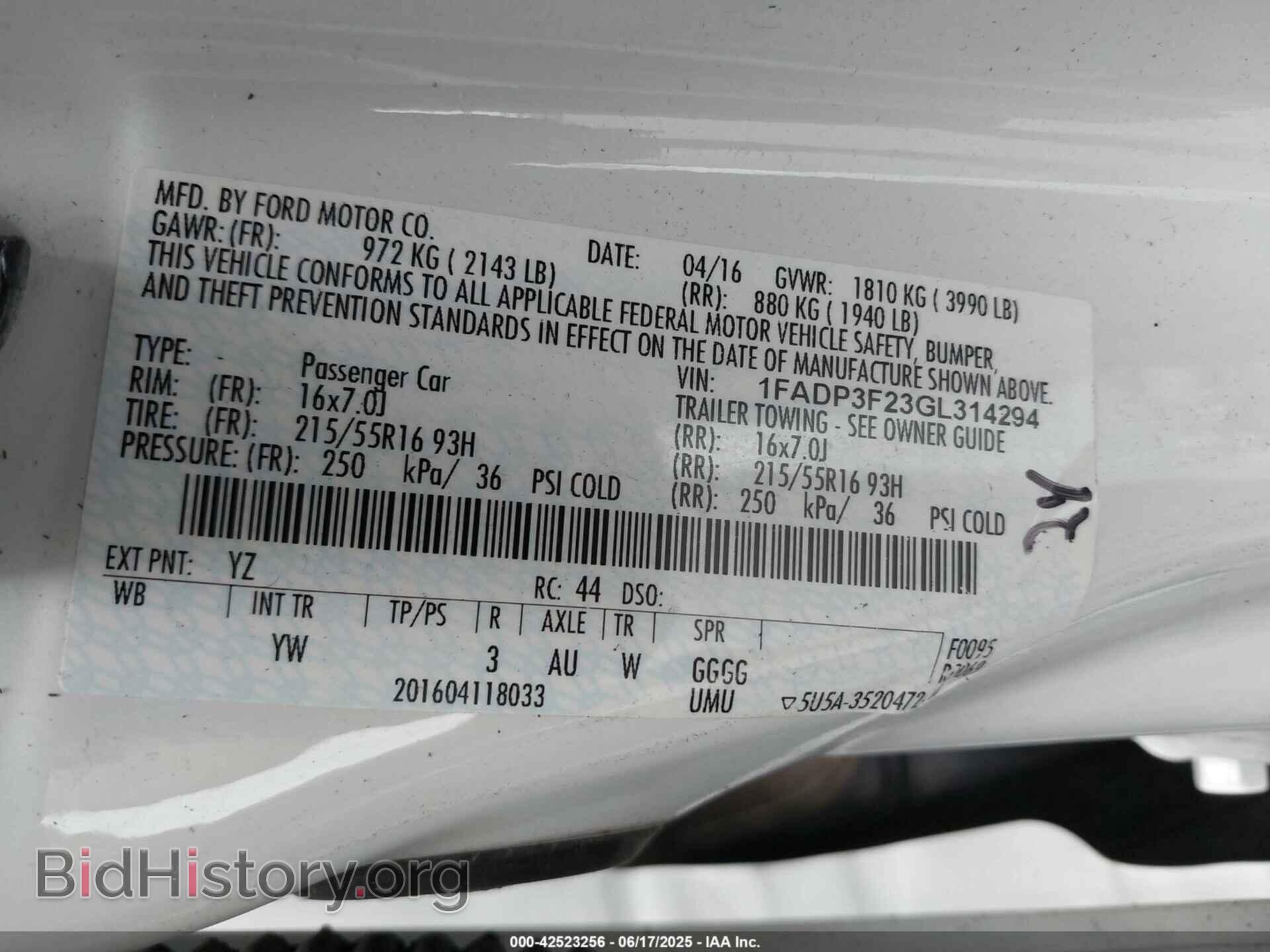 2016 FORD FOCUS - VIN: 1FADP3F23GL314294 - Photo 9