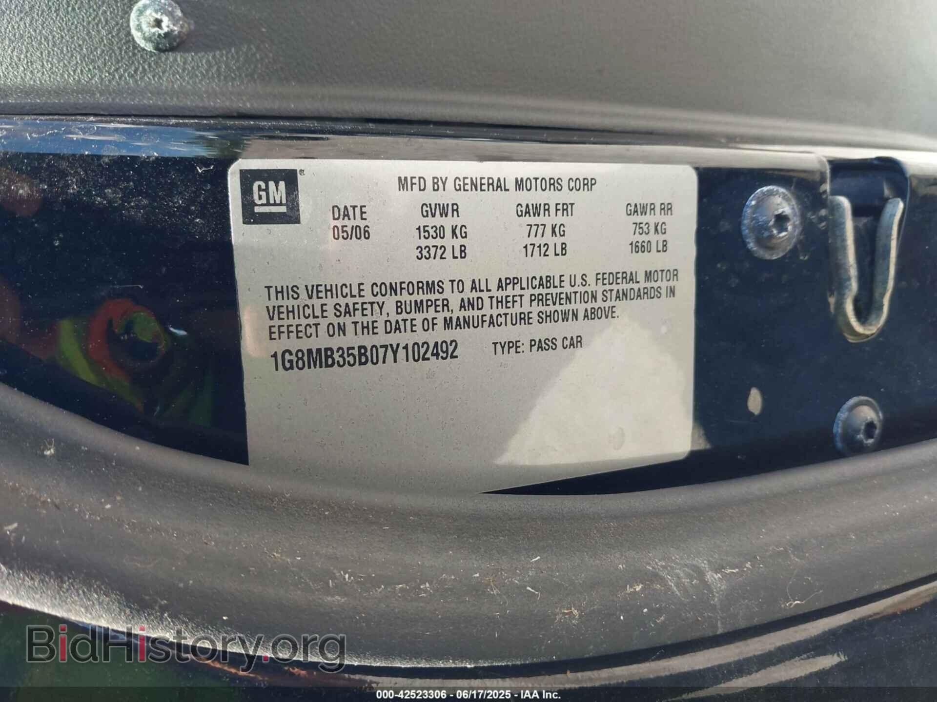 2007 SATURN SKY - VIN: 1G8MB35B07Y102492 - Фото 9