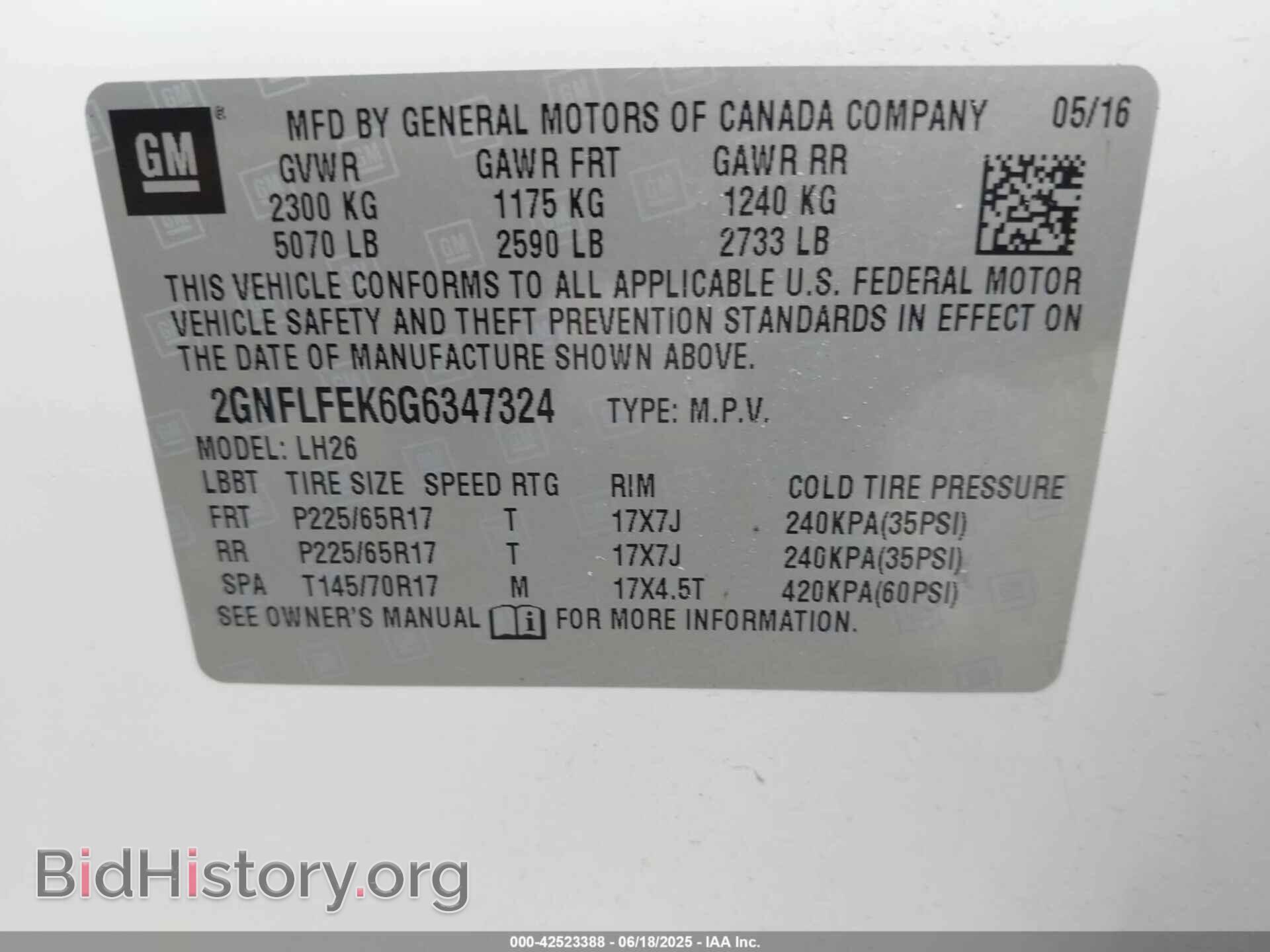 2016 CHEVROLET EQUINOX - VIN: 2GNFLFEK6G6347324 - Фото 9