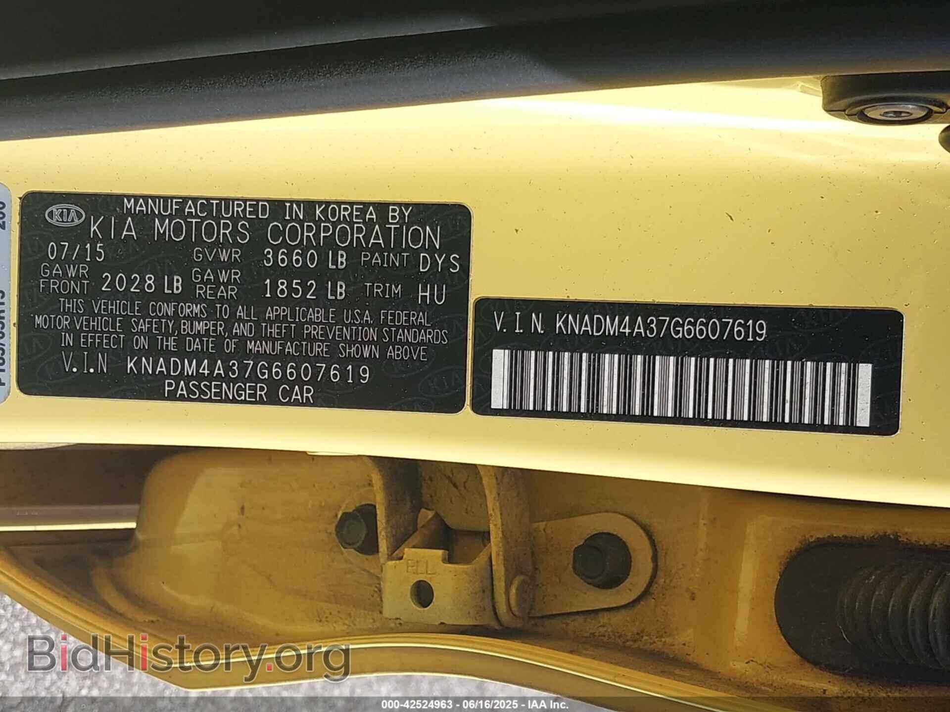 2016 KIA RIO - VIN: KNADM4A37G6607619 - Фото 9