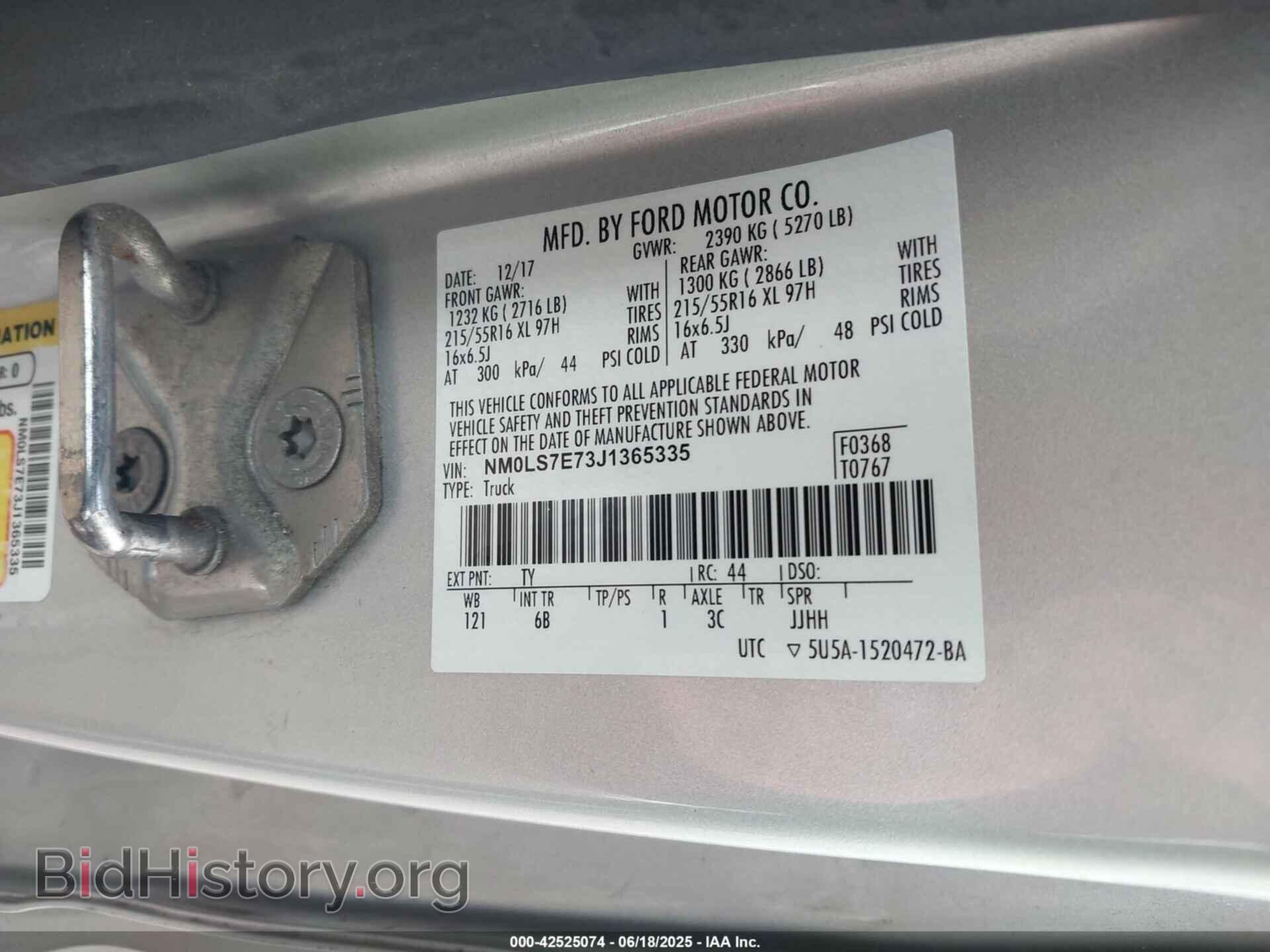 2018 FORD TRANSIT CONNECT - VIN: NM0LS7E73J1365335 - Фото 9