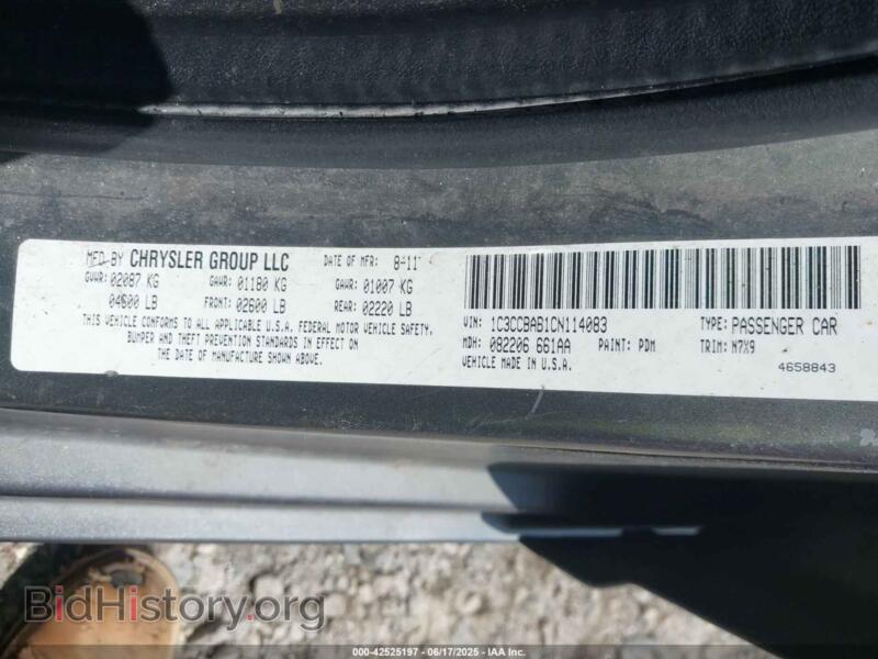 2012 Chrysler 200 (VIN 1C3CCBAB1CN114083) — photo 9 of 16
