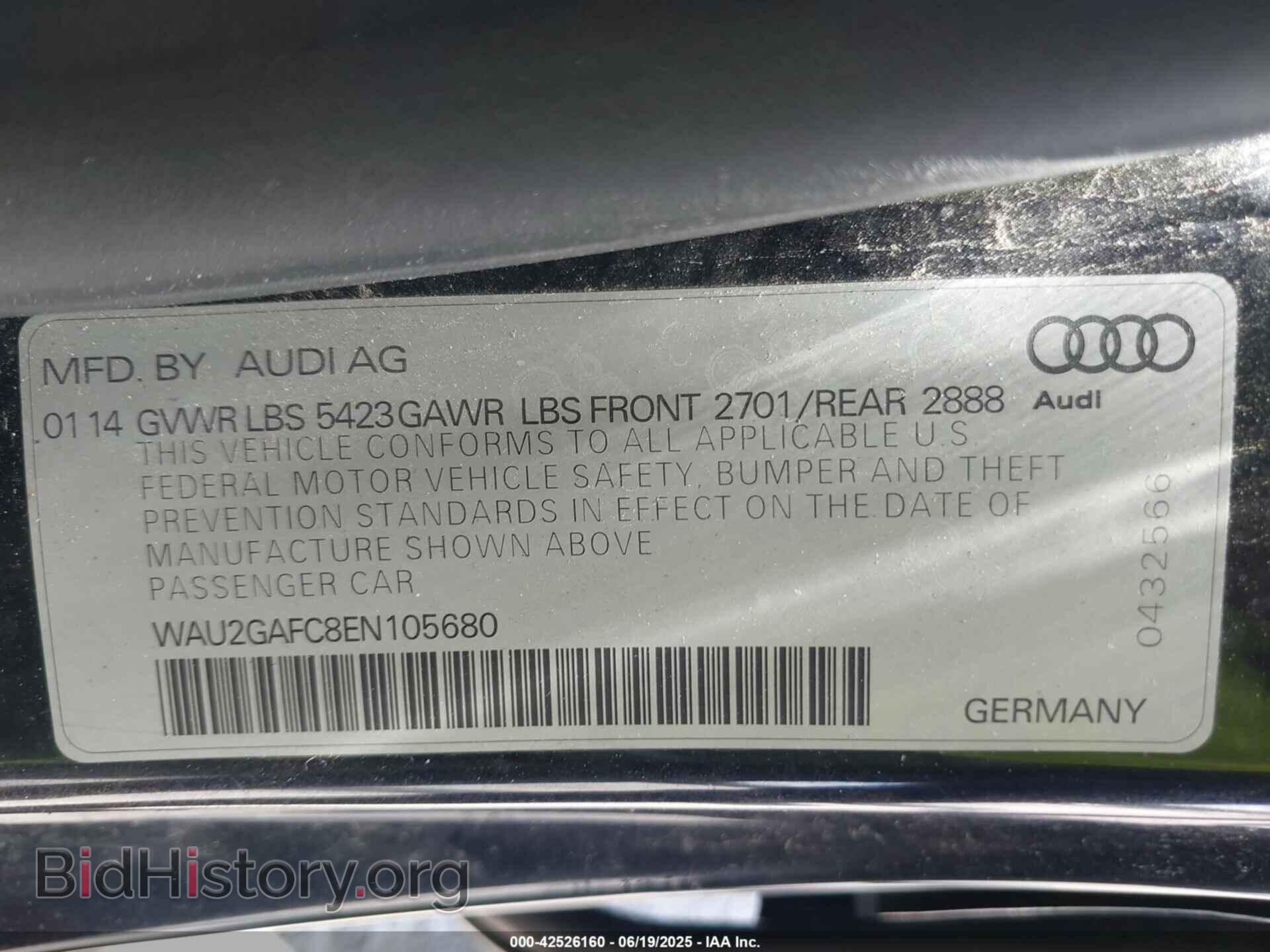 2014 AUDI A7 - VIN: WAU2GAFC8EN105680 - Photo 9
