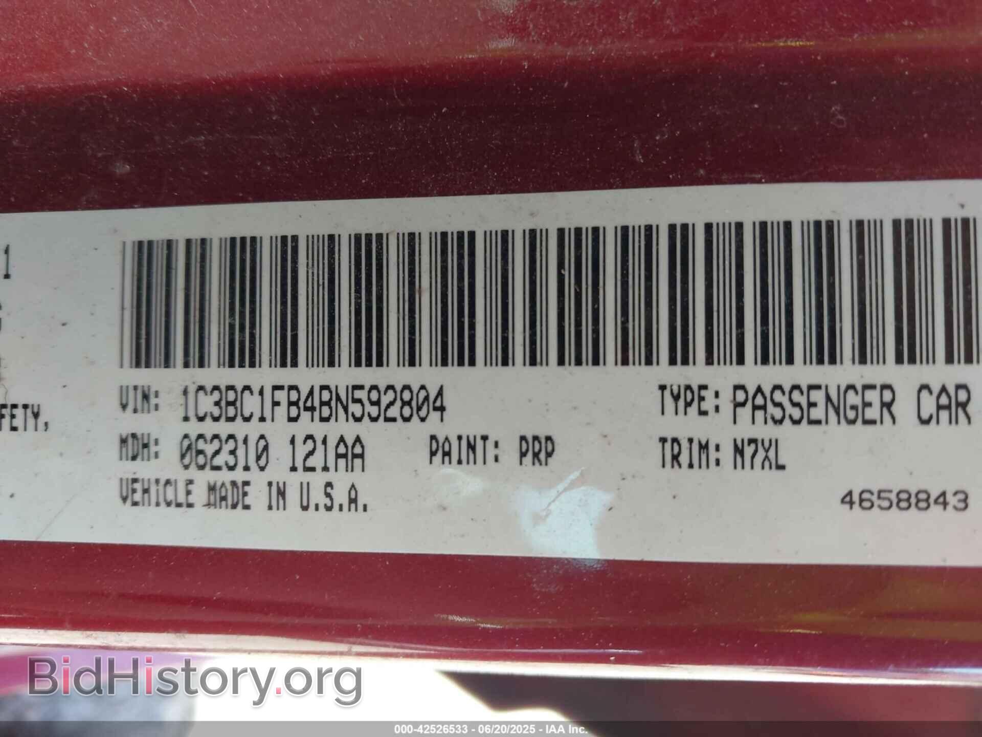 2011 CHRYSLER 200 - VIN: 1C3BC1FB4BN592804 - Фото 9