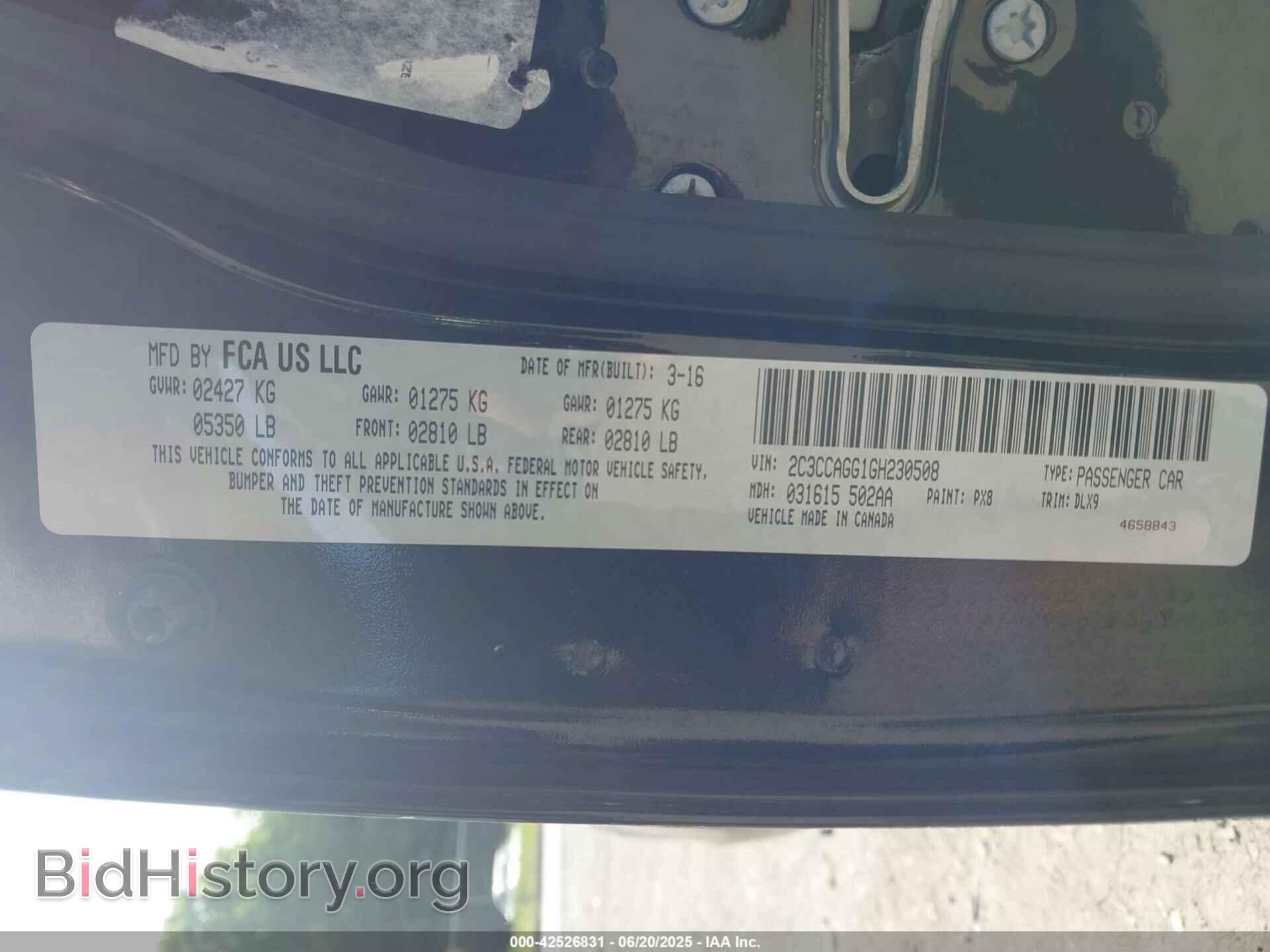 2016 CHRYSLER 300 - VIN: 2C3CCAGG1GH230508 - Фото 9