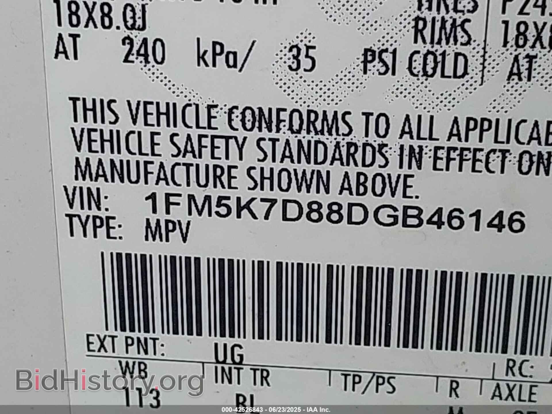 2013 FORD EXPLORER - VIN: 1FM5K7D88DGB46146 - Photo 9