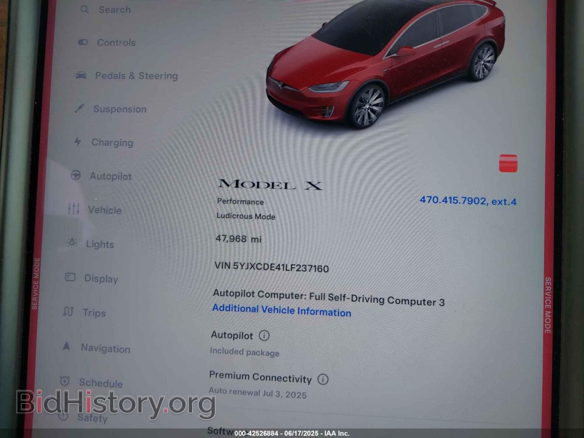 2020 TESLA MODEL X - VIN: 5YJXCDE41LF237160 - Фото 7
