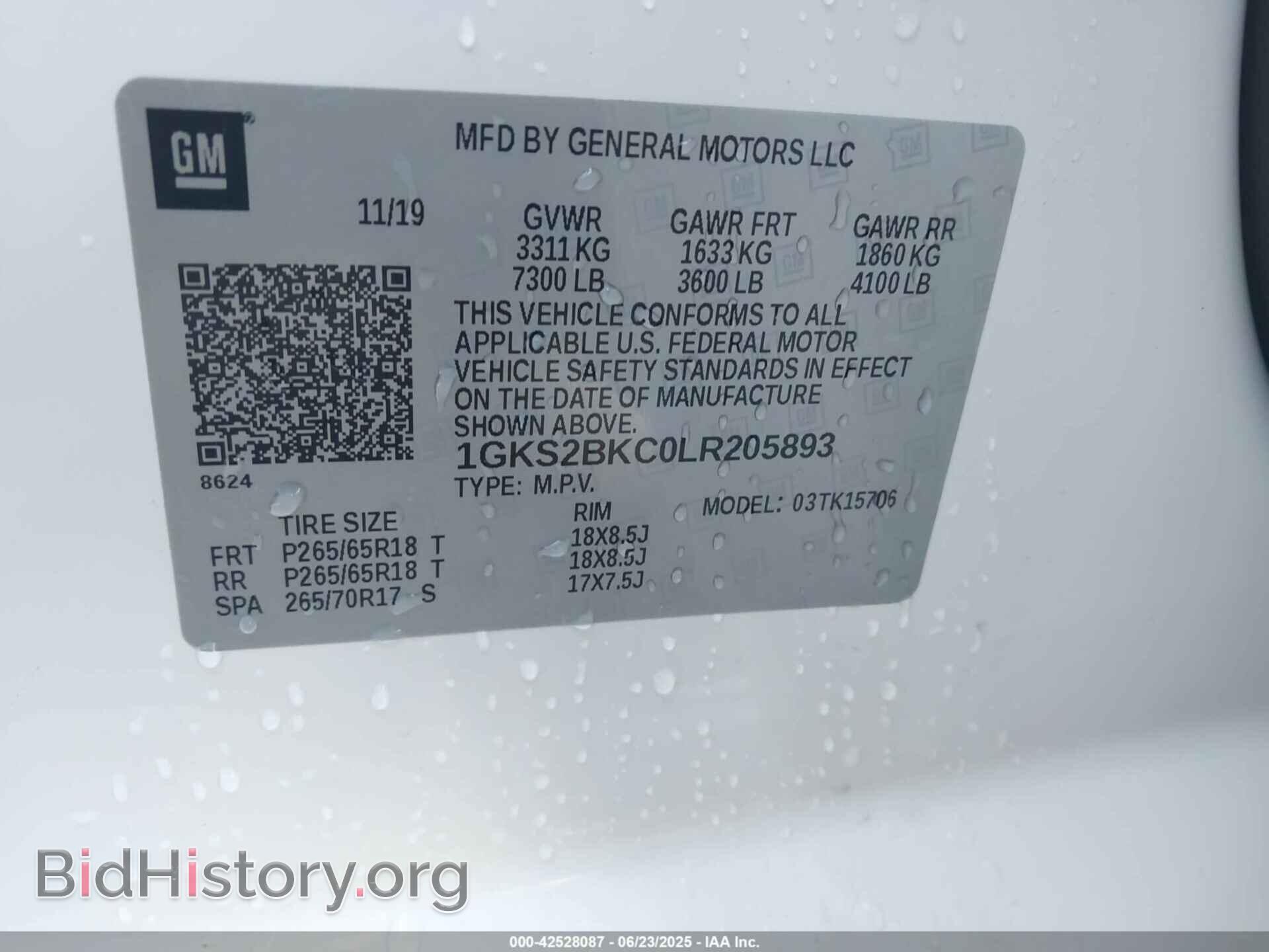 2020 GMC YUKON - VIN: 1GKS2BKC0LR205893 - Фото 9
