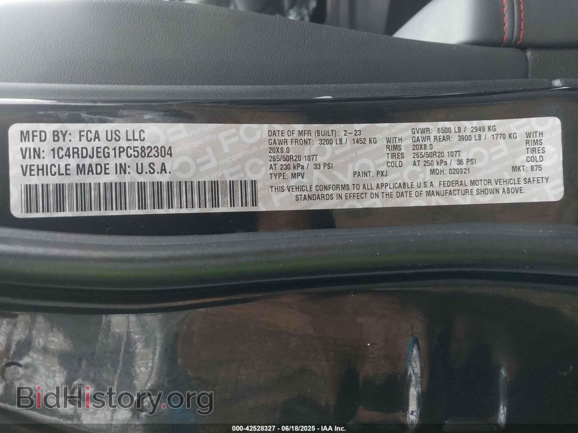 2023 DODGE DURANGO - VIN: 1C4RDJEG1PC582304 - Фото 9