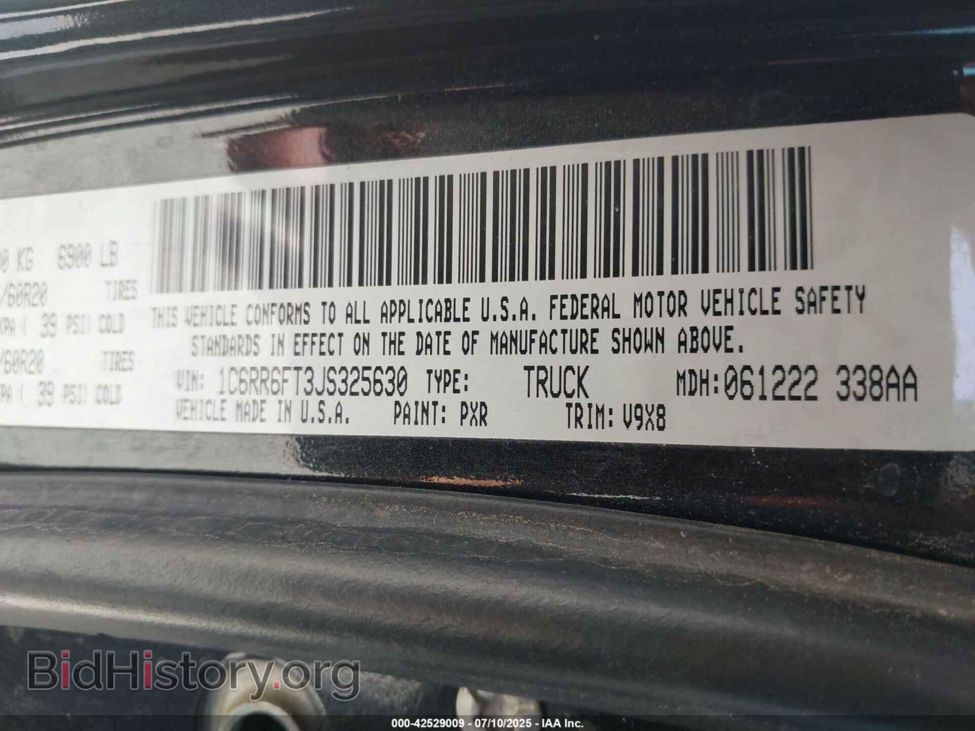 2018 RAM 1500 - VIN: 1C6RR6FT3JS325630 - Photo 9
