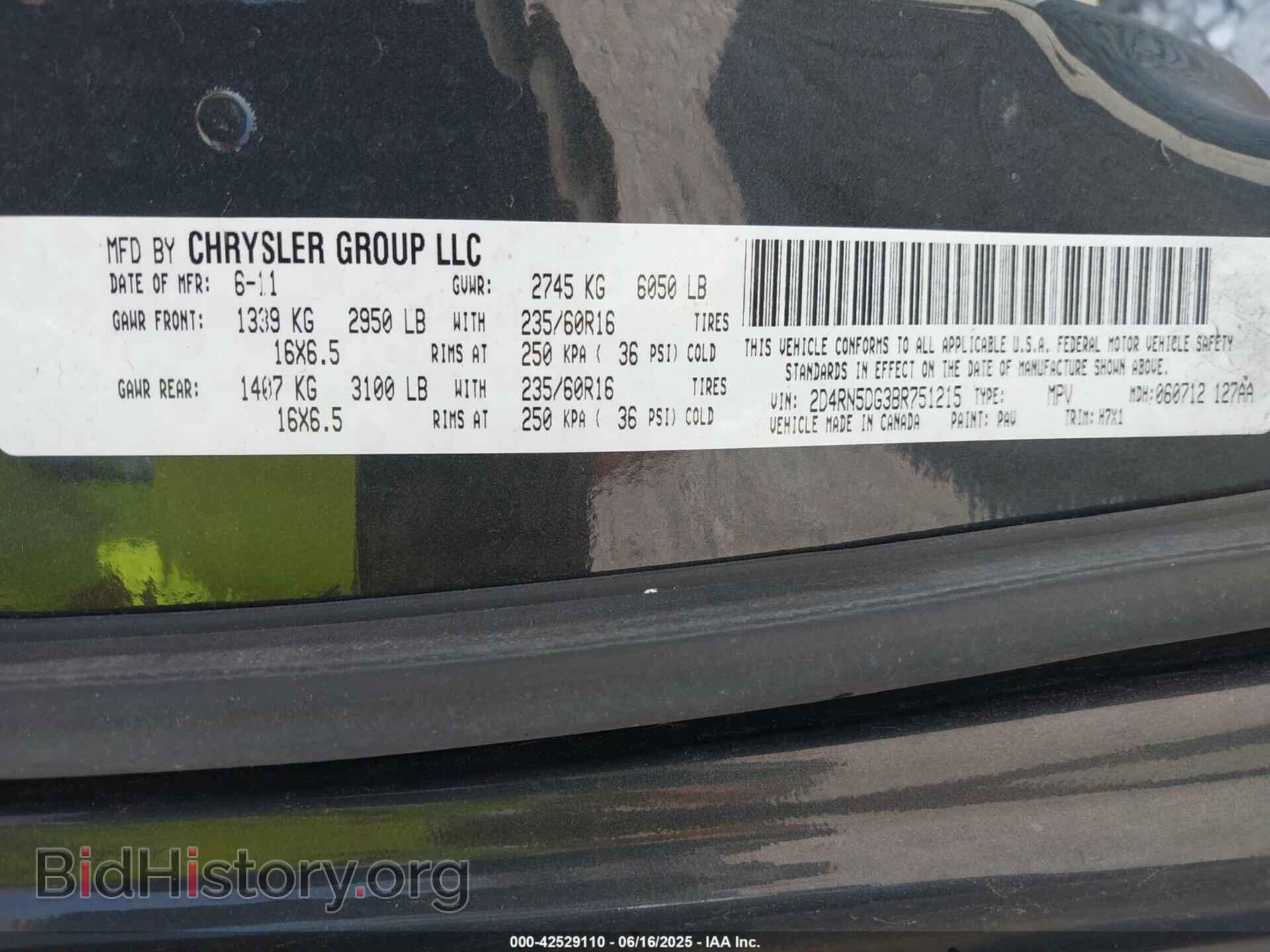 2011 DODGE GRAND CARAVAN - VIN: 2D4RN5DG3BR751215 - Фото 9