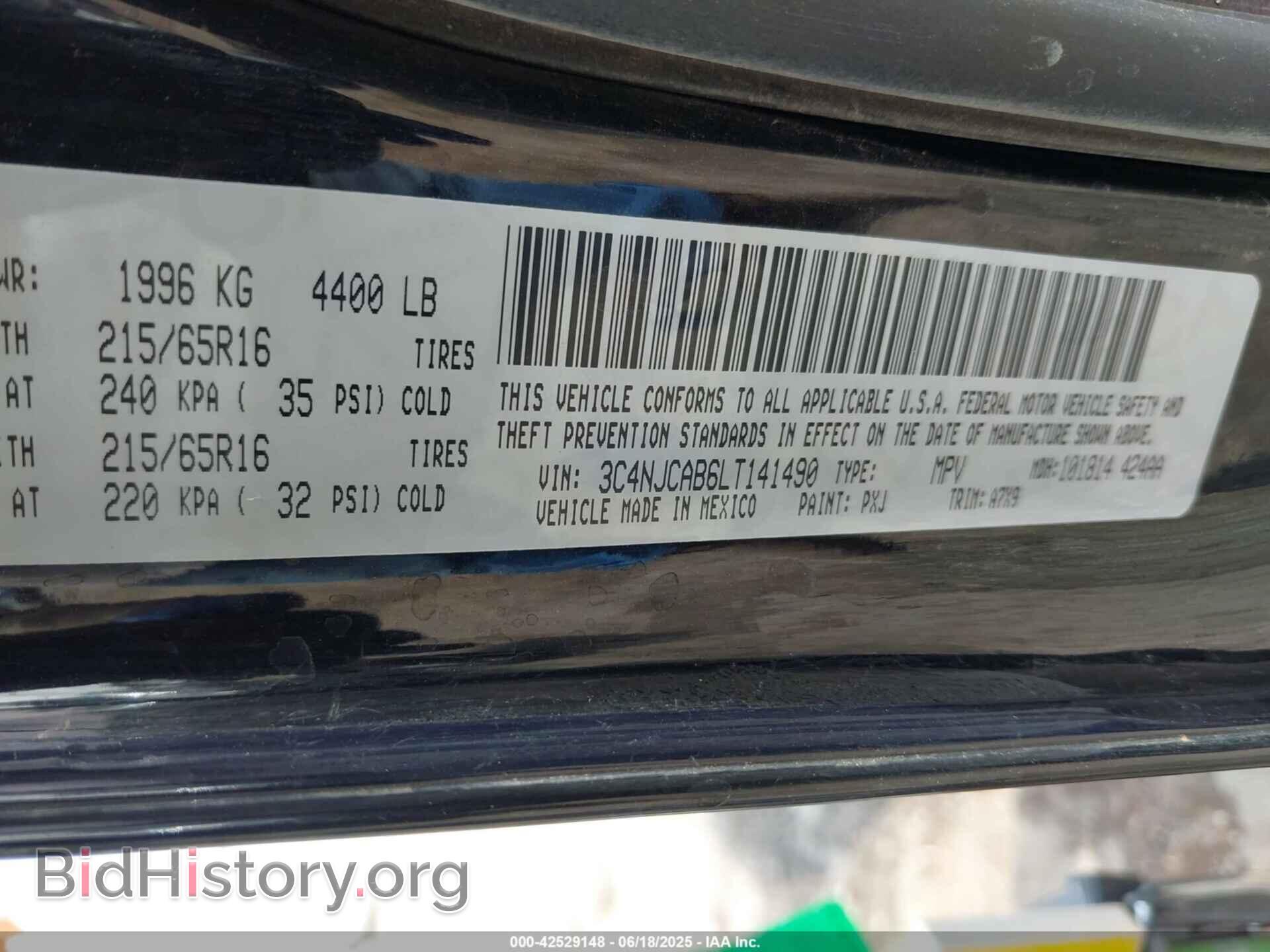 2020 JEEP COMPASS - VIN: 3C4NJCAB6LT141490 - Фото 9