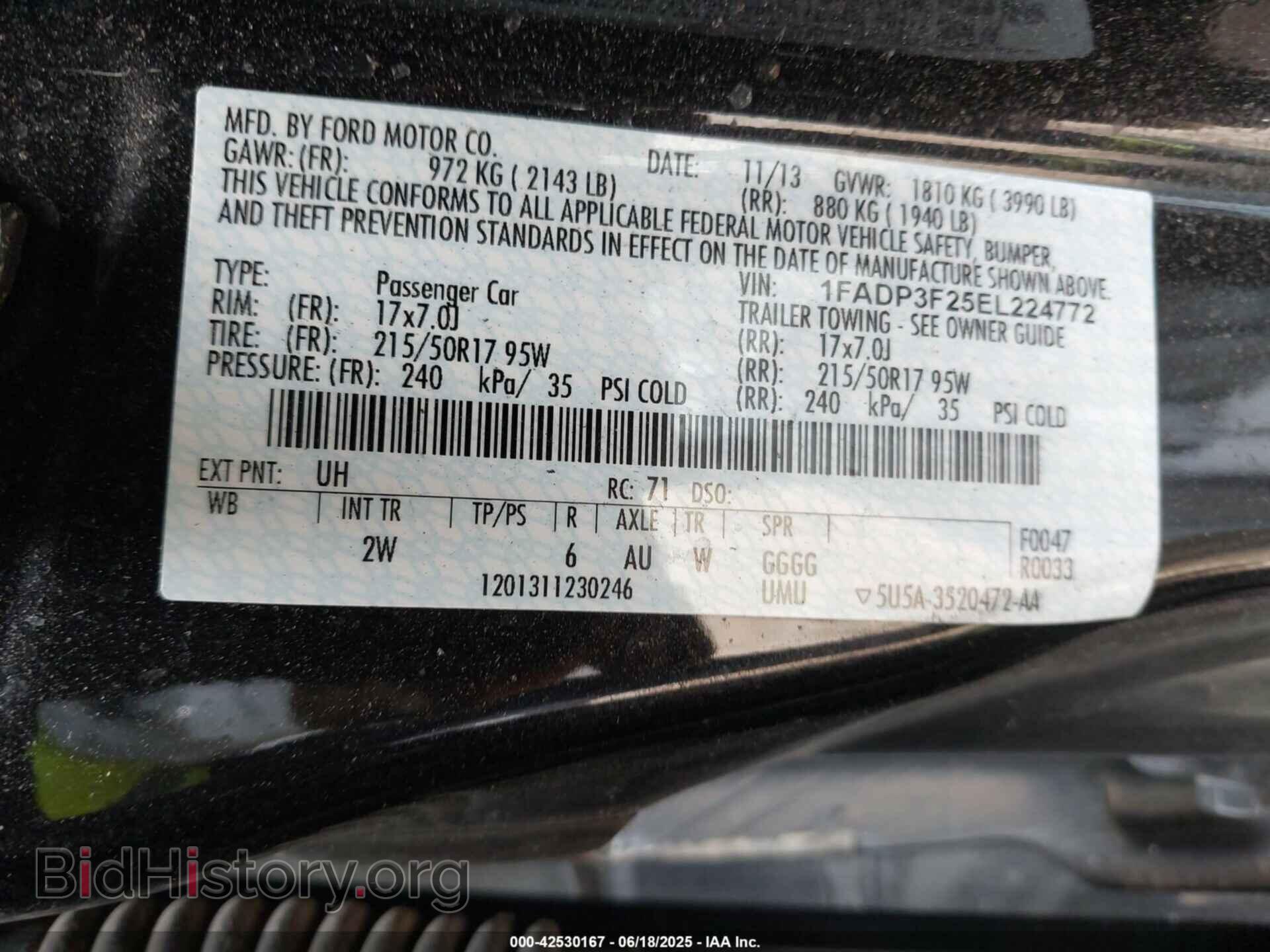 2014 FORD FOCUS - VIN: 1FADP3F25EL224772 - Photo 9
