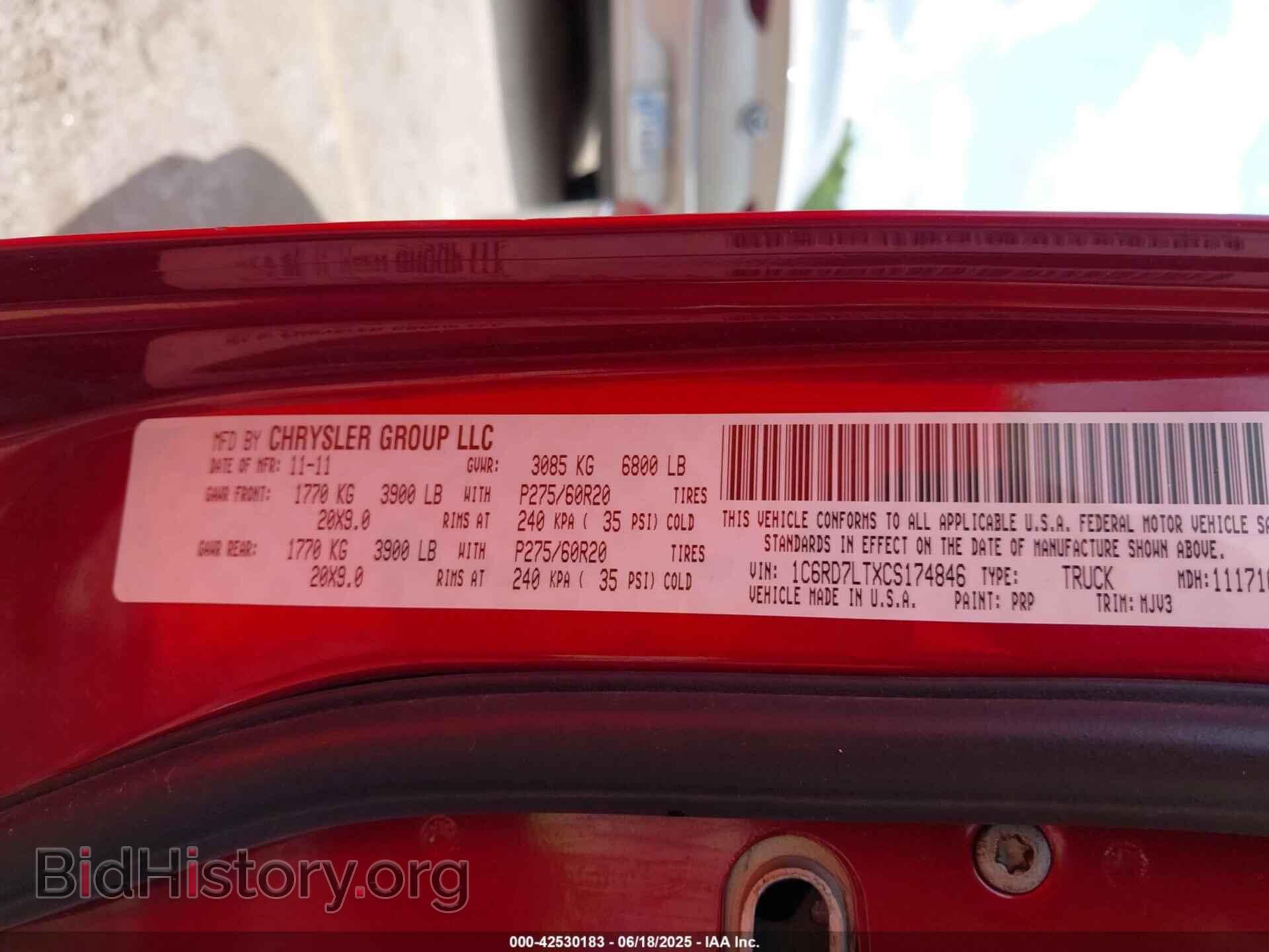 2012 RAM 1500 - VIN: 1C6RD7LTXCS174846 - Фото 9