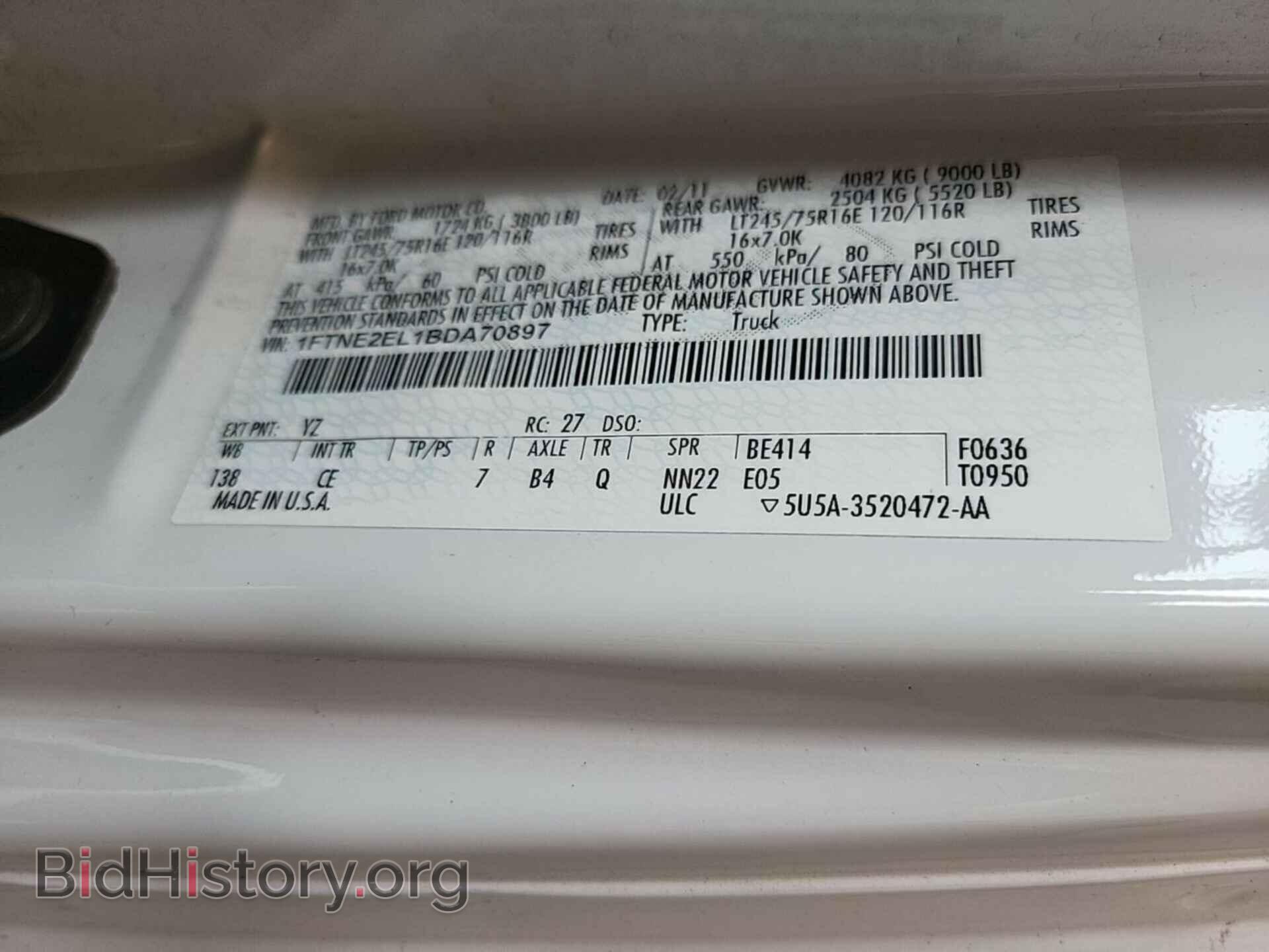2011 FORD E-250 - VIN: 1FTNE2EL1BDA70897 - Photo 18