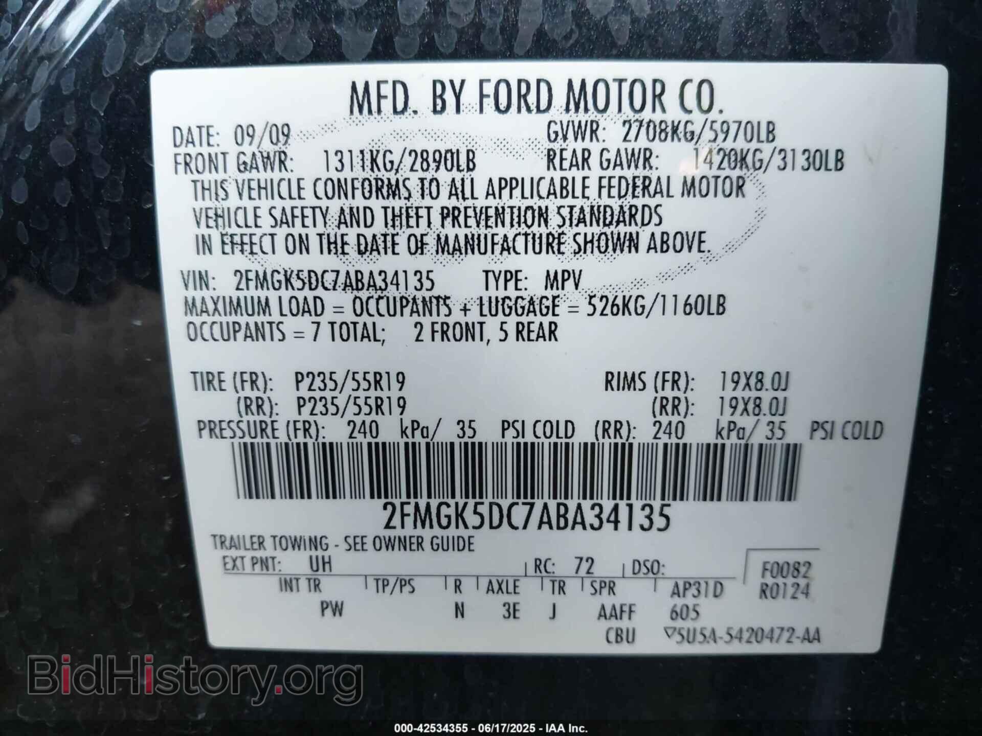 2010 FORD FLEX - VIN: 2FMGK5DC7ABA34135 - Photo 9