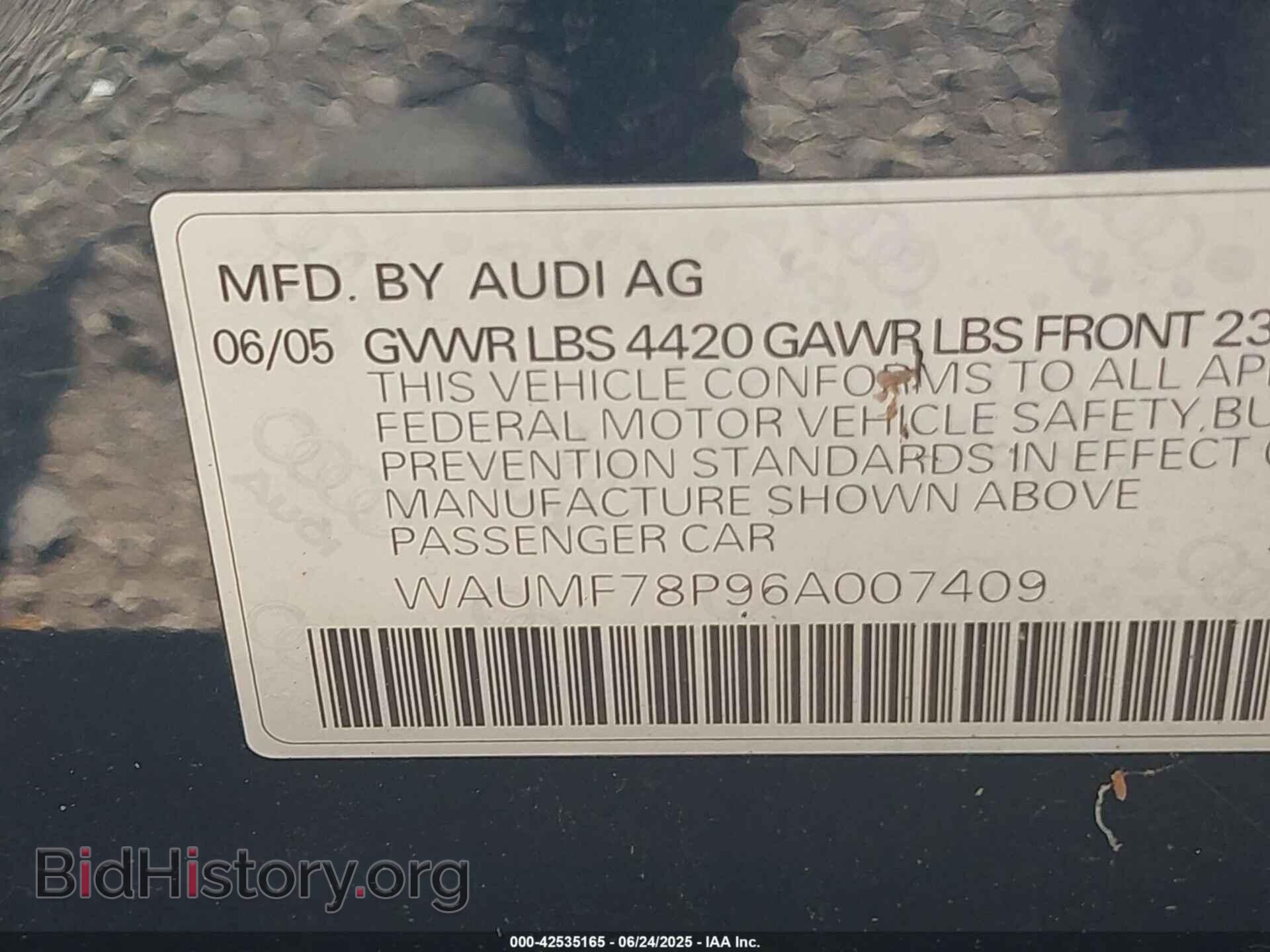 2006 AUDI A3 - VIN: WAUMF78P96A007409 - Фото 9