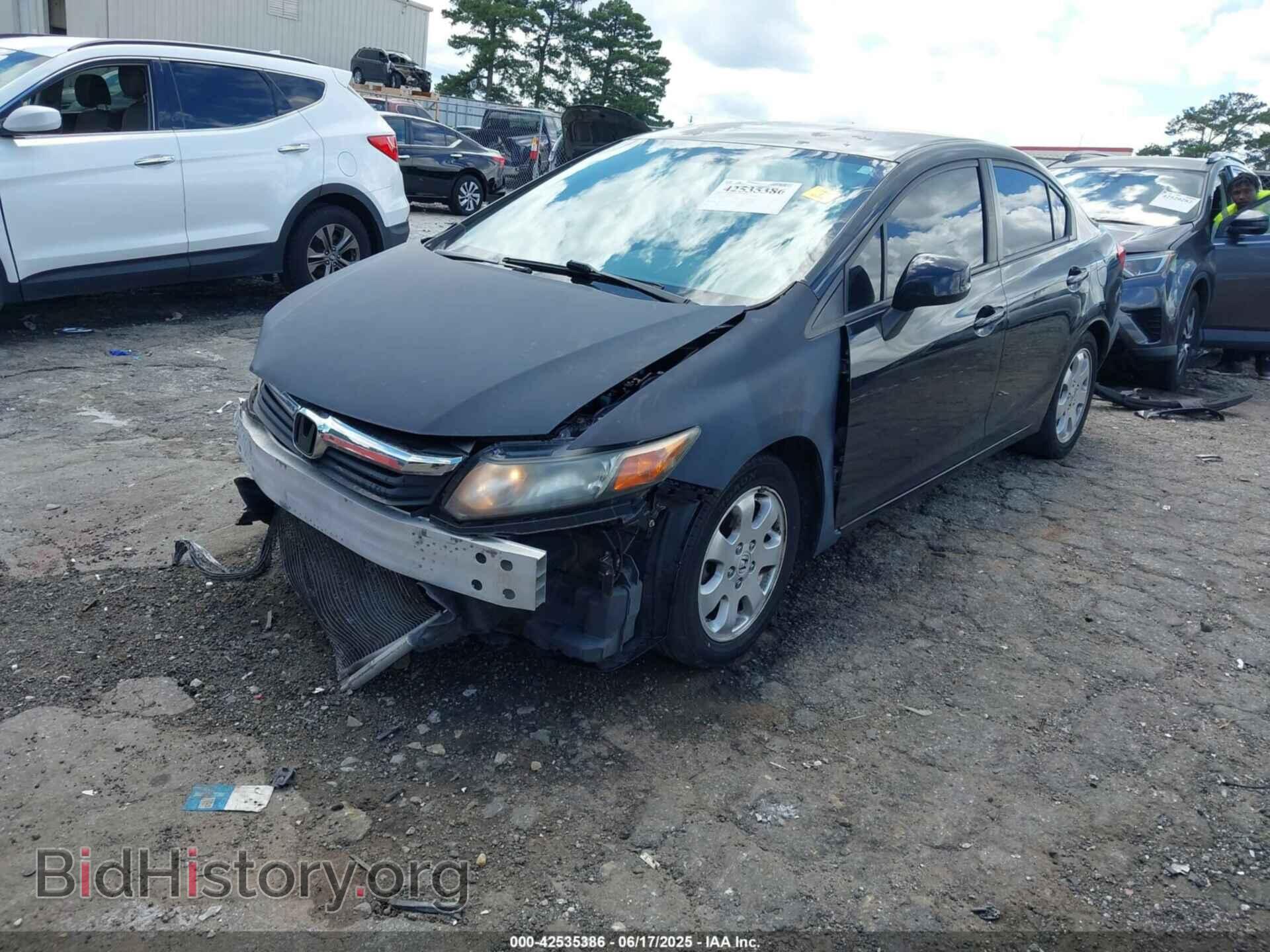 2012 HONDA CIVIC - VIN: 2HGFB2F52CH595700 - Фото 2
