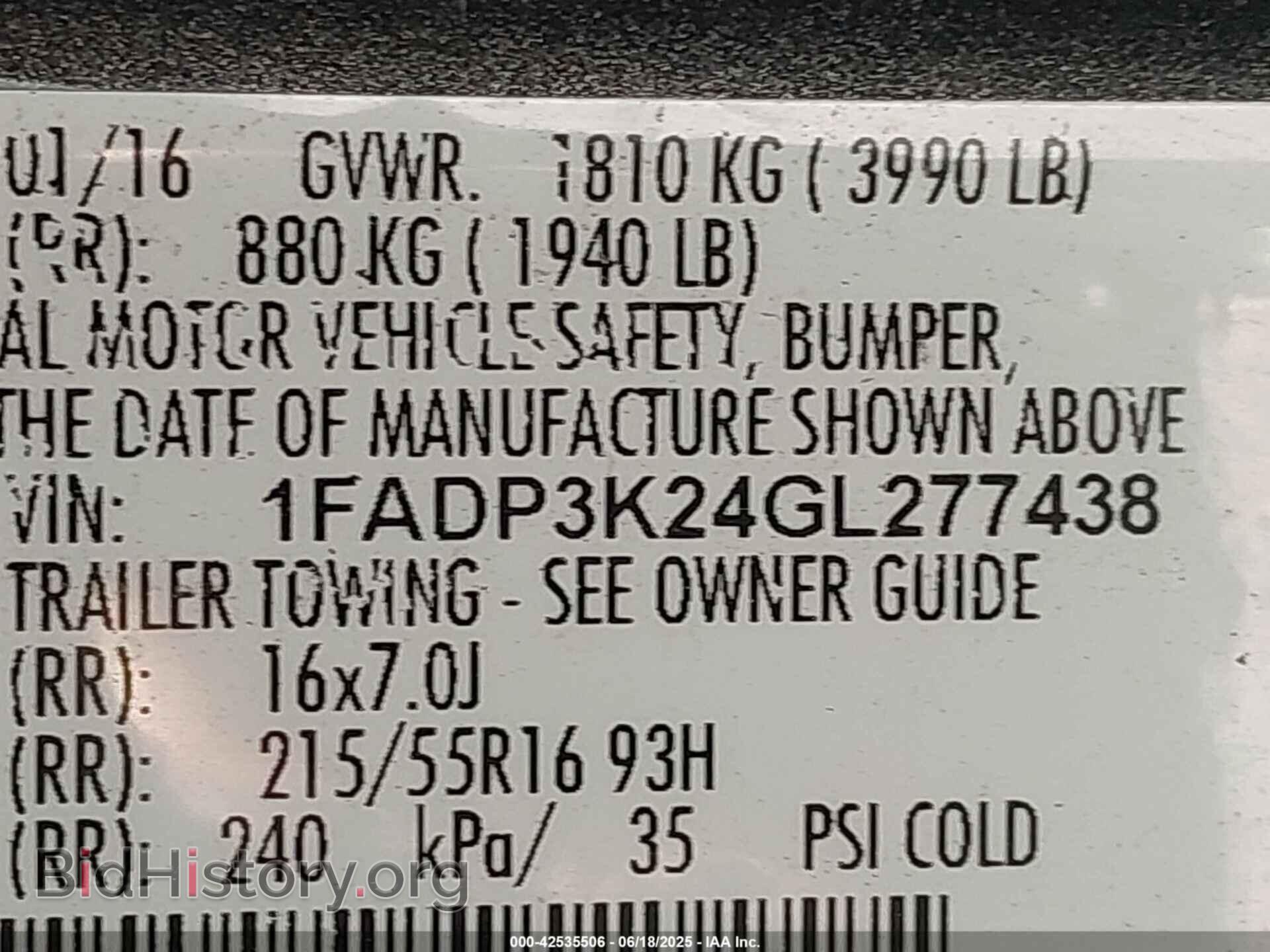 2016 FORD FOCUS - VIN: 1FADP3K24GL277438 - Photo 9