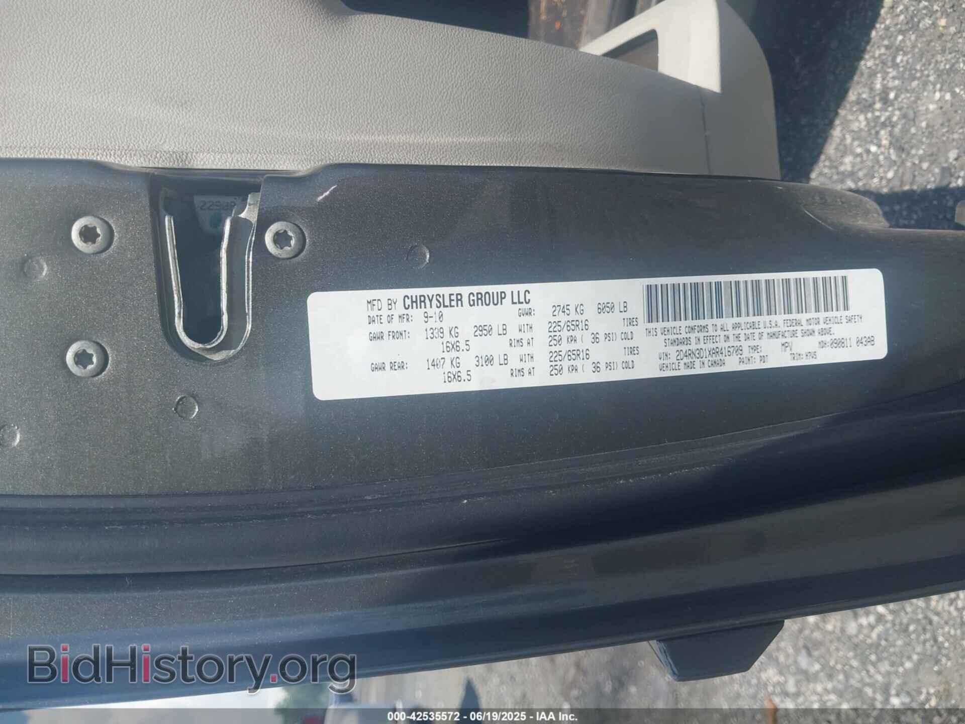 2010 DODGE GRAND CARAVAN - VIN: 2D4RN3D1XAR416709 - Фото 9