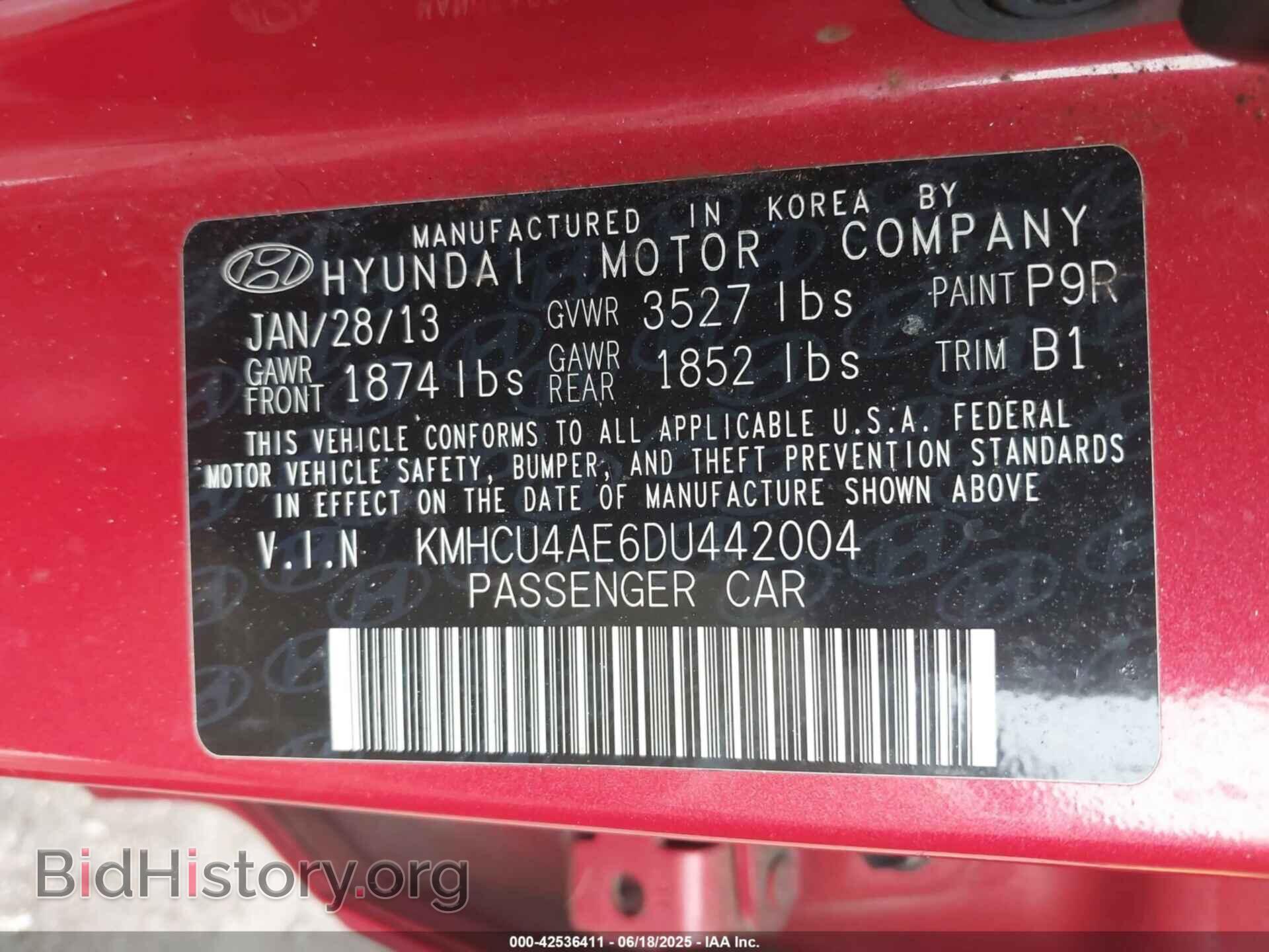 2013 HYUNDAI ACCENT - VIN: KMHCU4AE6DU442004 - Фото 9