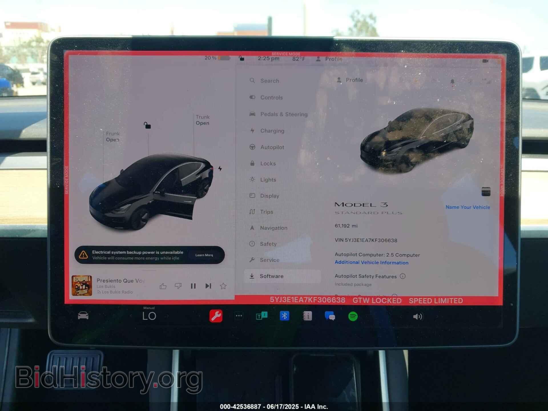 2019 TESLA MODEL 3 - VIN: 5YJ3E1EA7KF306638 - Фото 7