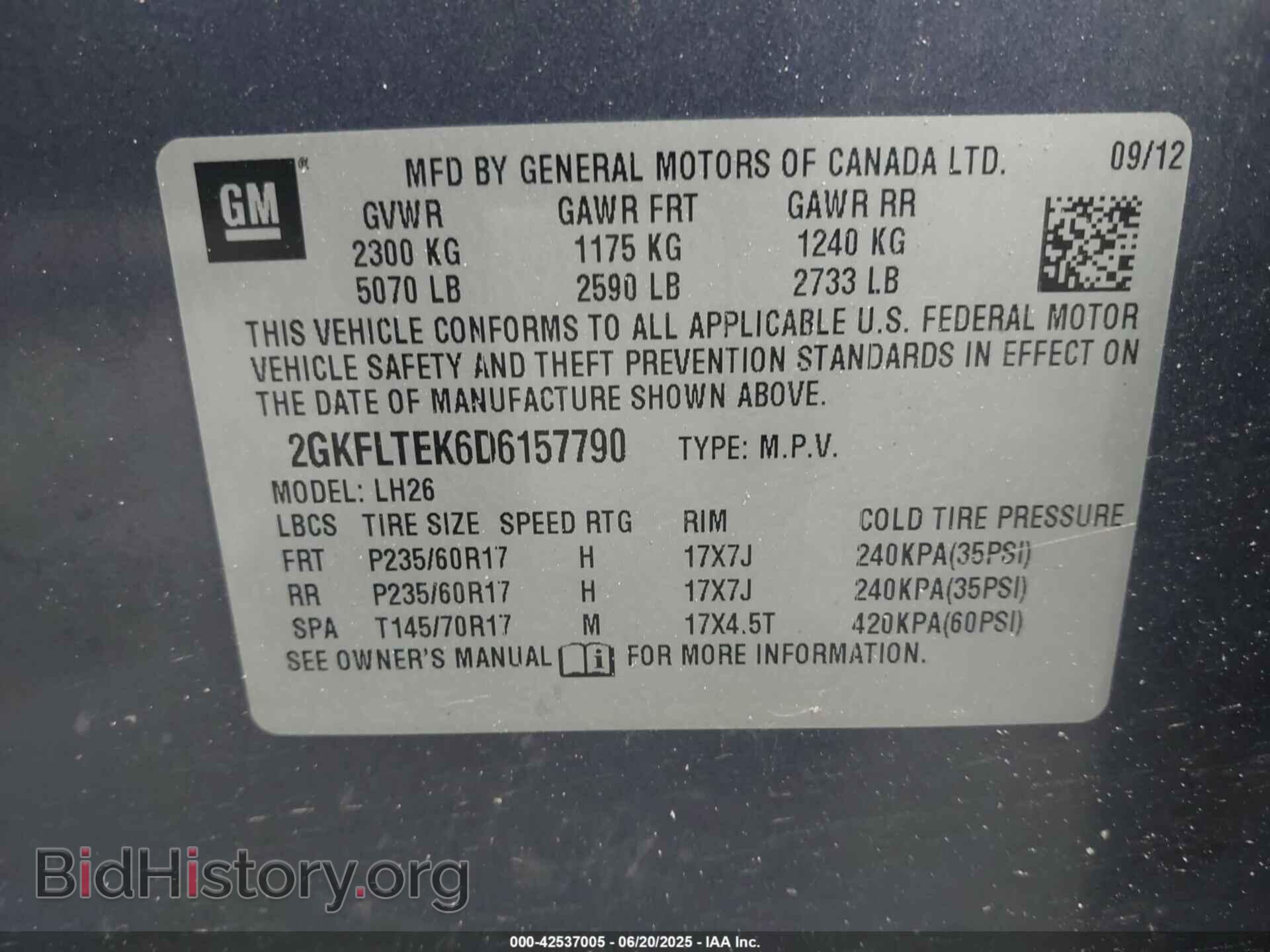 2013 GMC TERRAIN - VIN: 2GKFLTEK6D6157790 - Фото 9