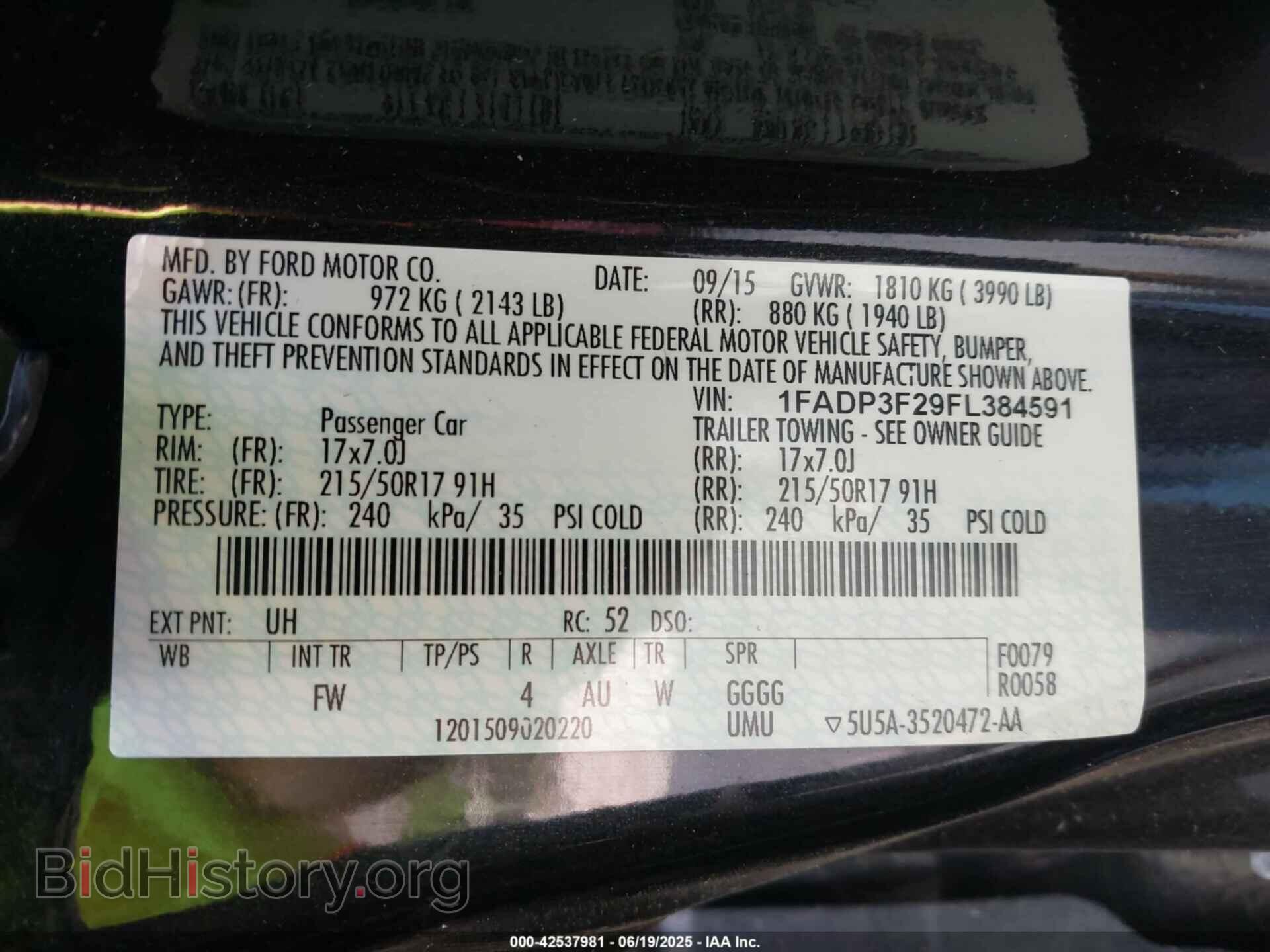 2015 FORD FOCUS - VIN: 1FADP3F29FL384591 - Photo 9