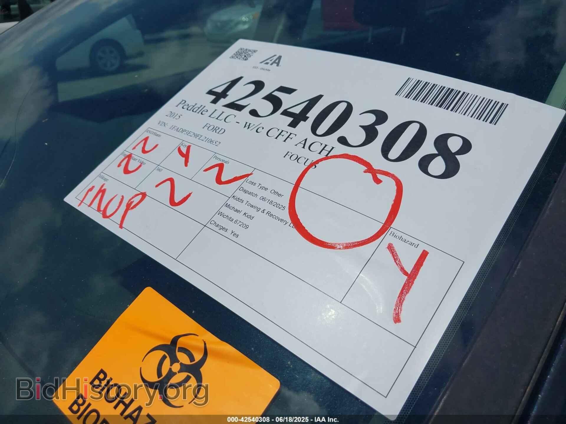 2015 FORD FOCUS - VIN: 1FADP3E29FL210652 - Фото 7