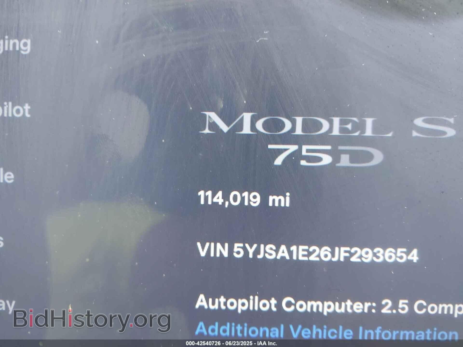 2018 TESLA MODEL S - VIN: 5YJSA1E26JF293654 - Фото 7