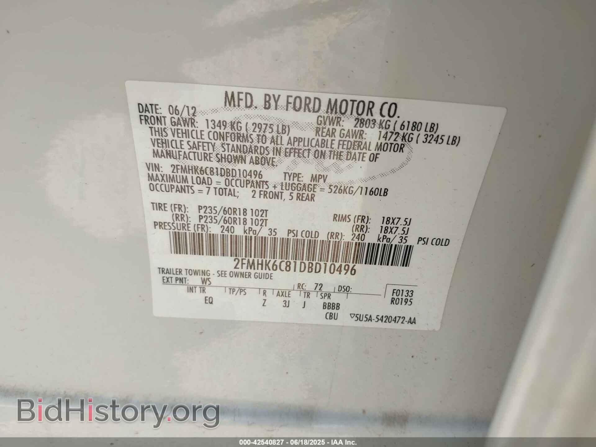 2013 FORD FLEX - VIN: 2FMHK6C81DBD10496 - Photo 9