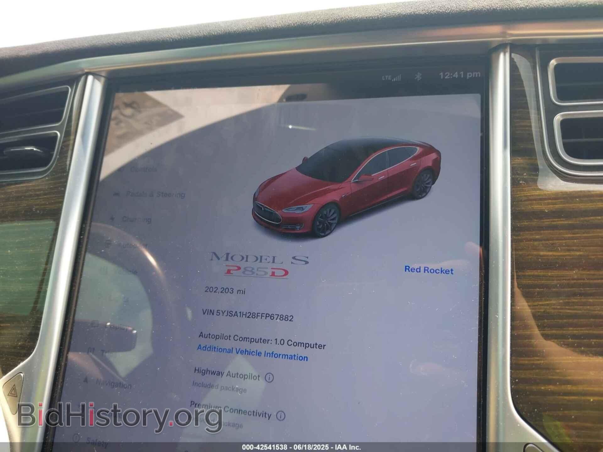 2015 TESLA MODEL S - VIN: 5YJSA1H28FFP67882 - Фото 7