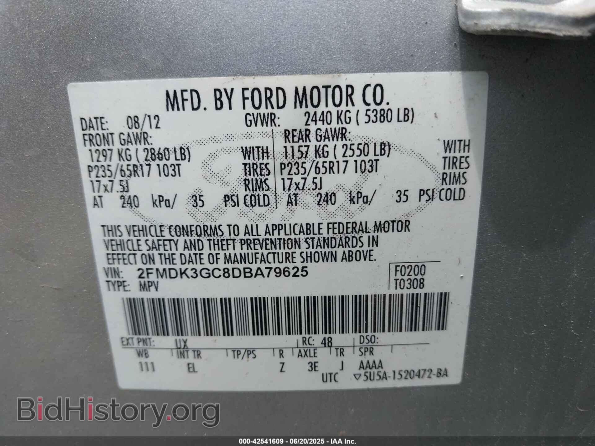 2013 FORD EDGE - VIN: 2FMDK3GC8DBA79625 - Photo 9