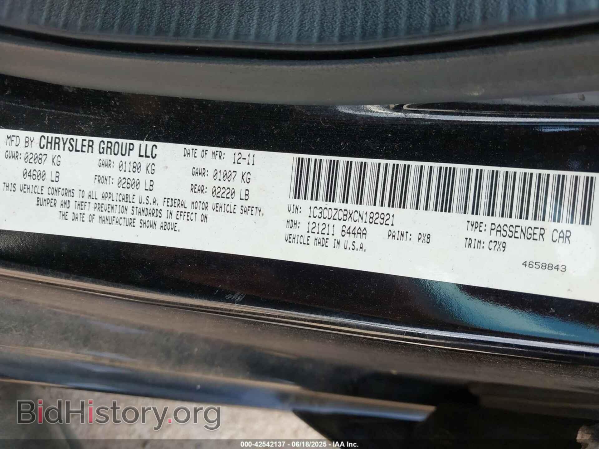 2012 DODGE AVENGER - VIN: 1C3CDZCBXCN182921 - Photo 9