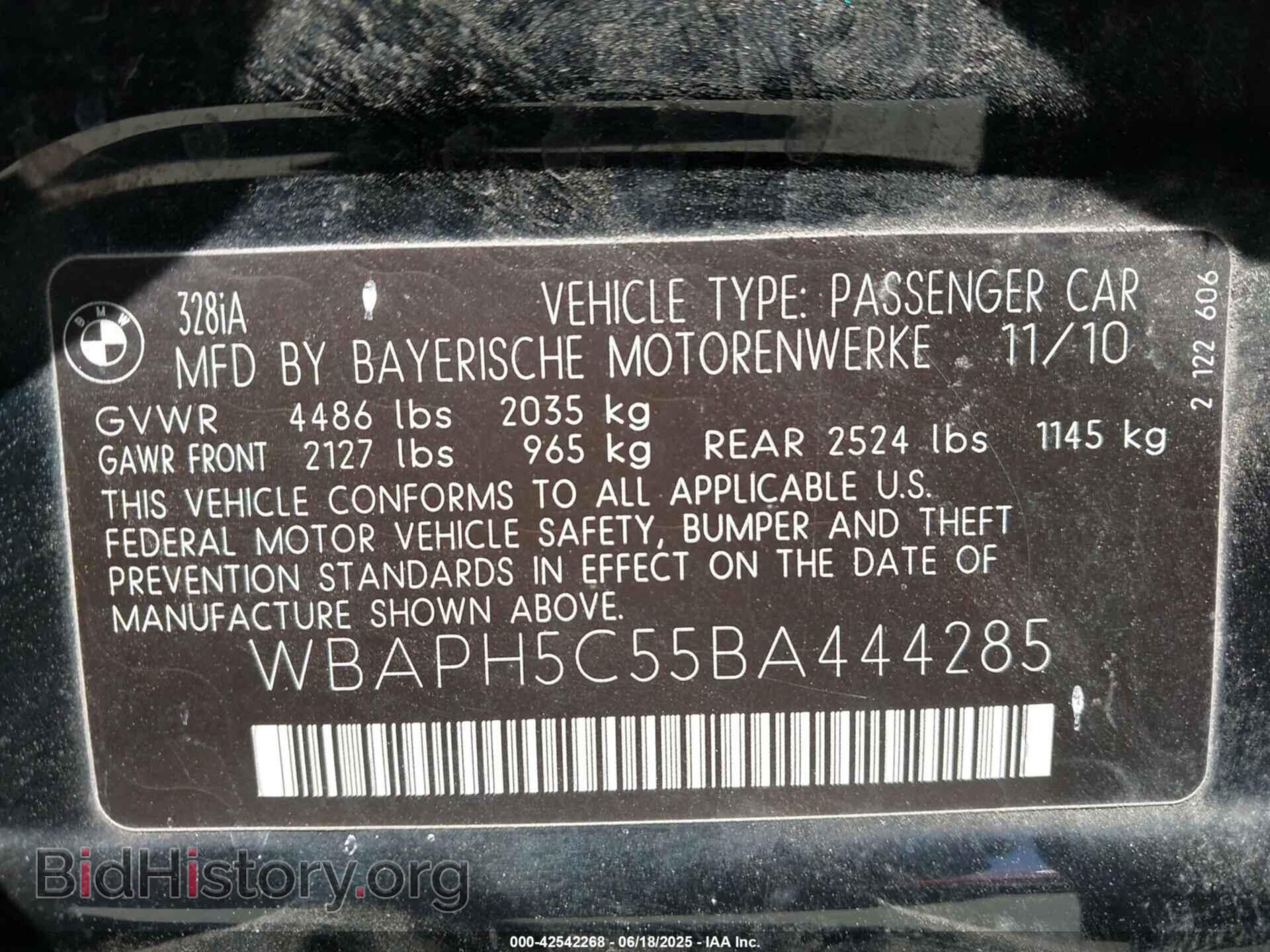 2011 BMW 328I - VIN: WBAPH5C55BA444285 - Фото 9