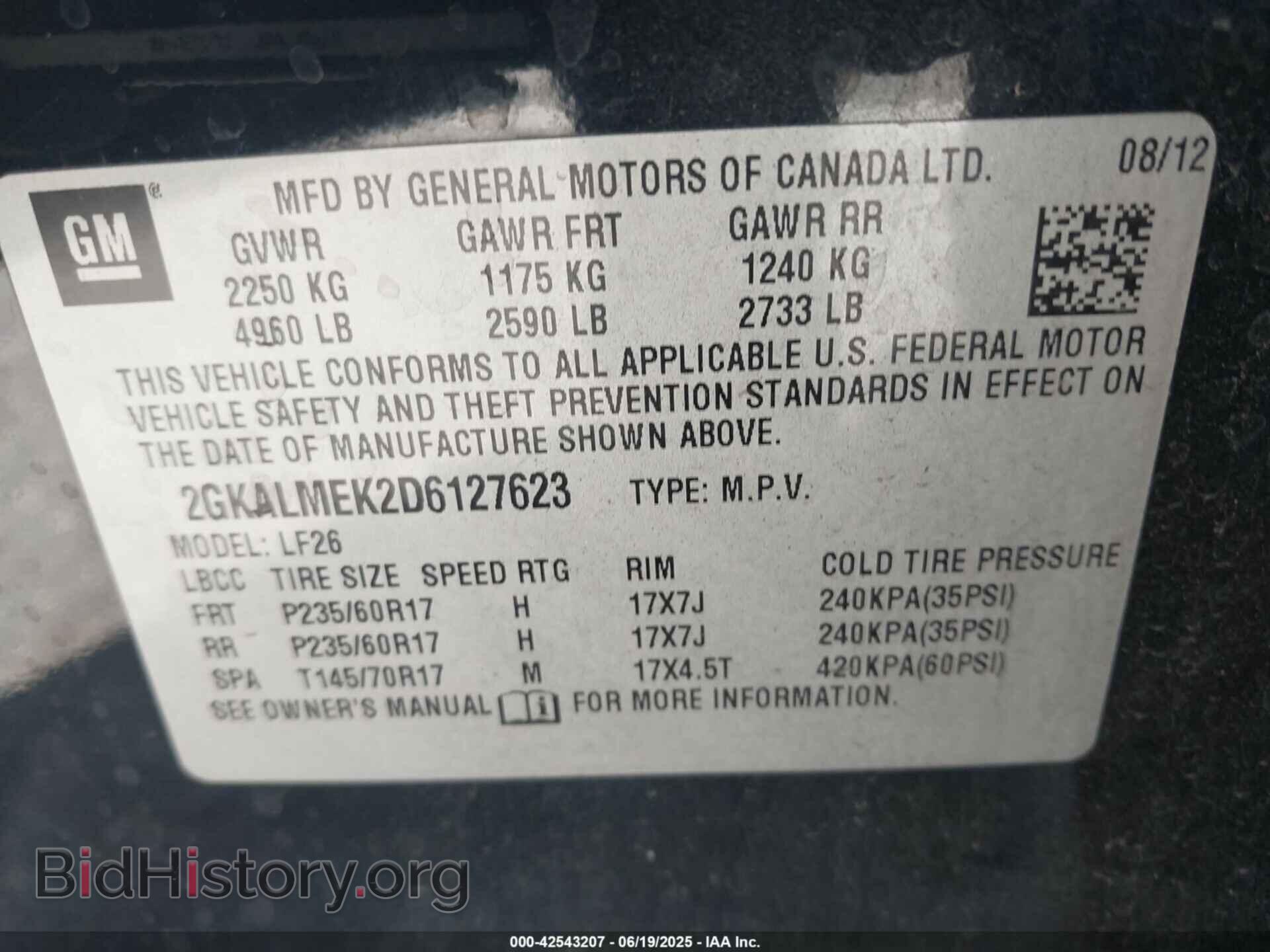 2013 GMC TERRAIN - VIN: 2GKALMEK2D6127623 - Photo 9