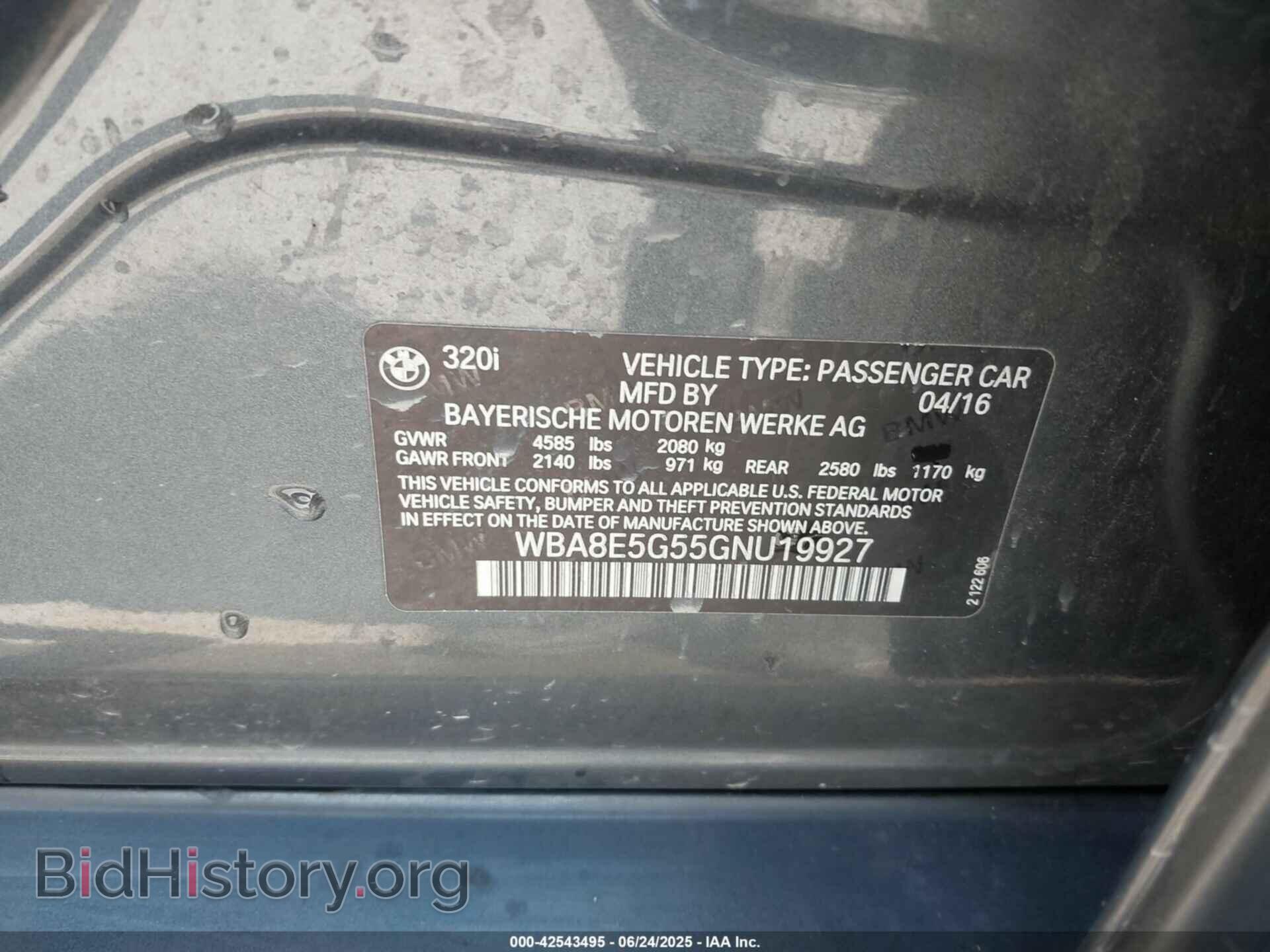 2016 BMW 320I - VIN: WBA8E5G55GNU19927 - Photo 9