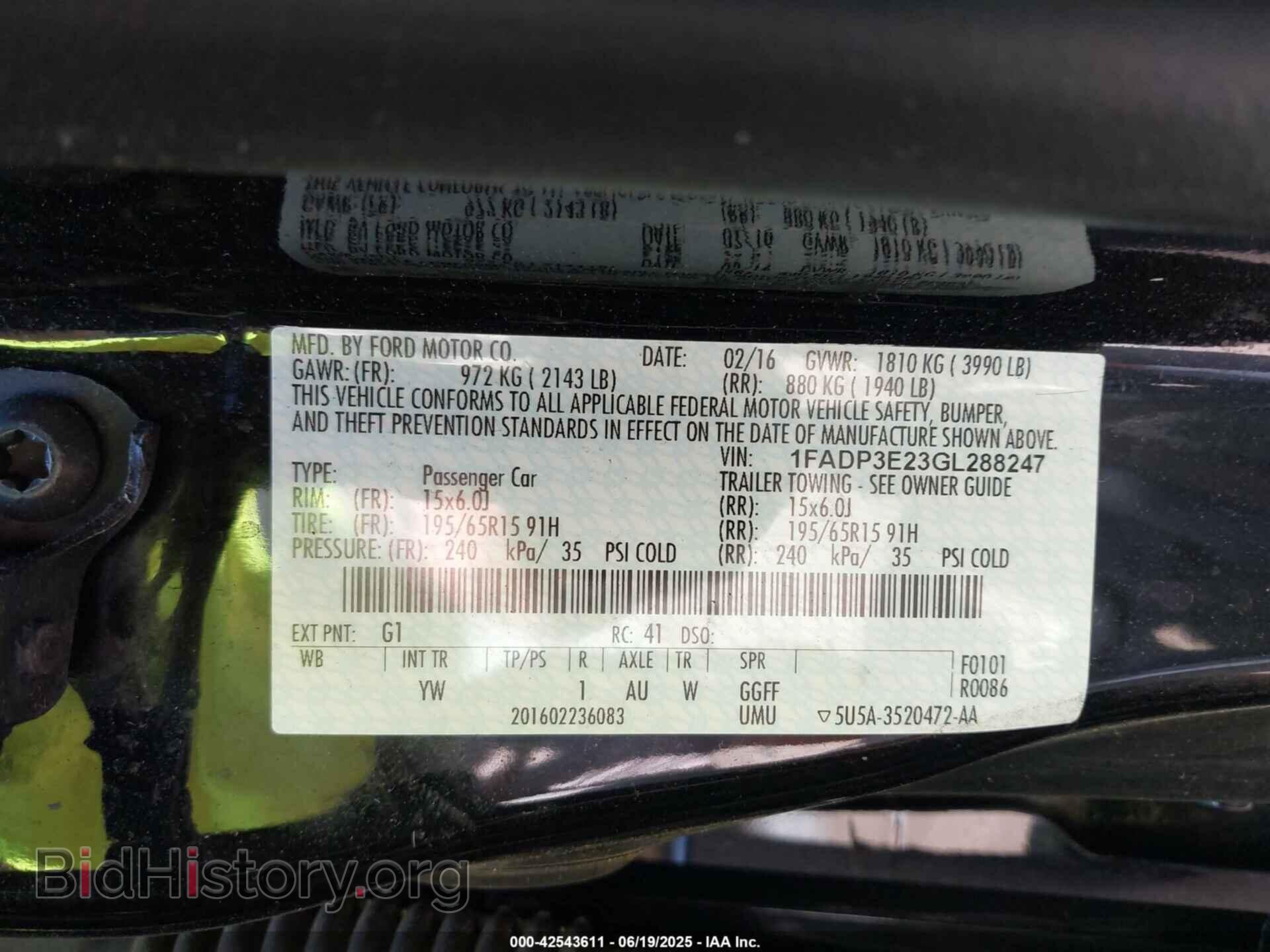 2016 FORD FOCUS - VIN: 1FADP3E23GL288247 - Photo 9
