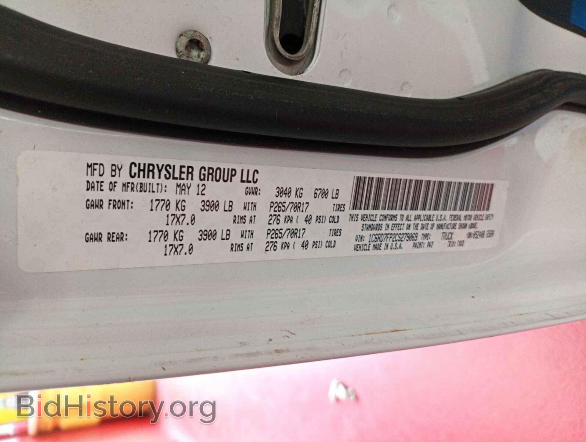 2012 RAM 1500 - VIN: 1C6RD7FP2CS279069 - Photo 3