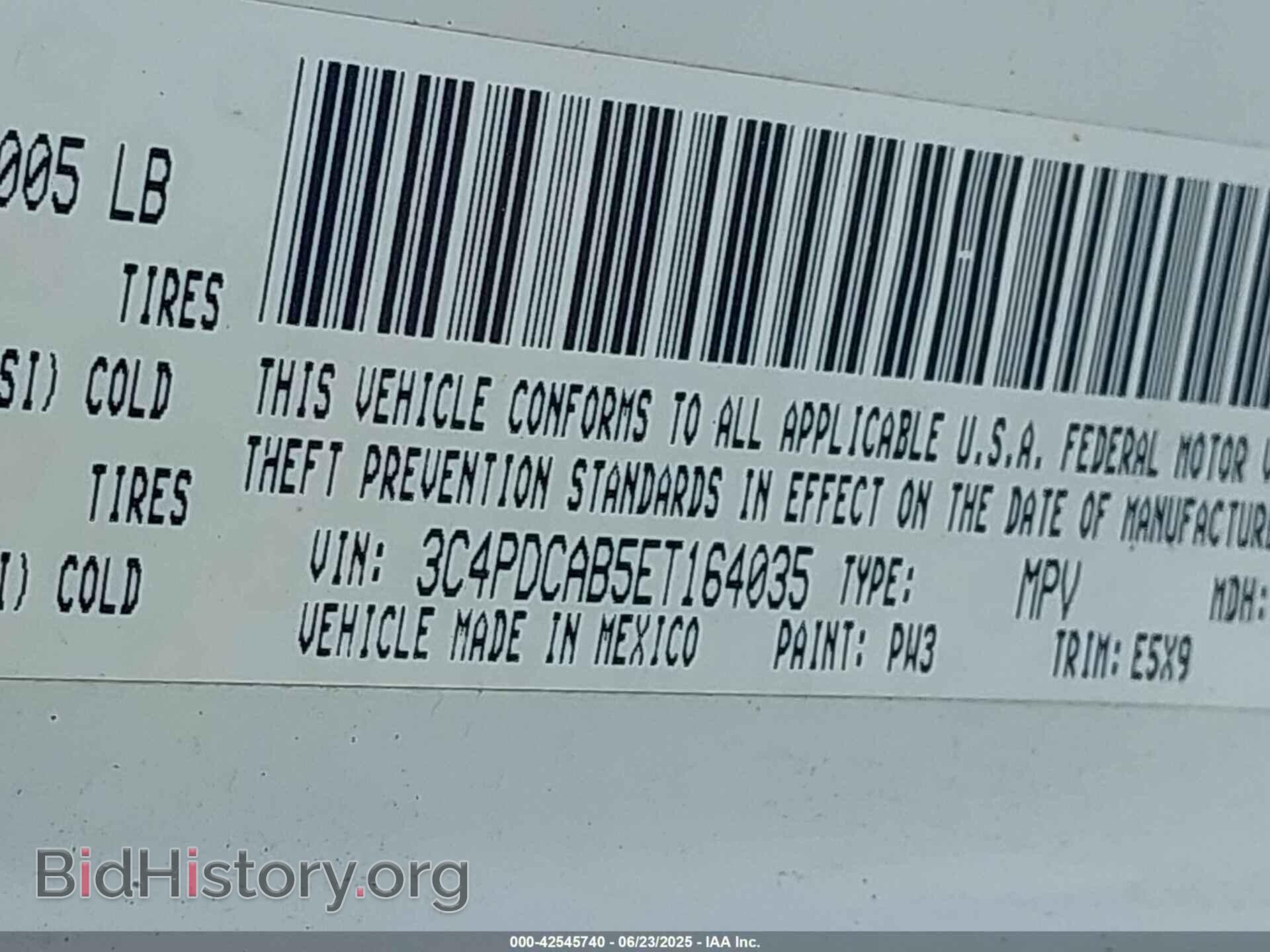 2014 DODGE JOURNEY - VIN: 3C4PDCAB5ET164035 - Фото 9
