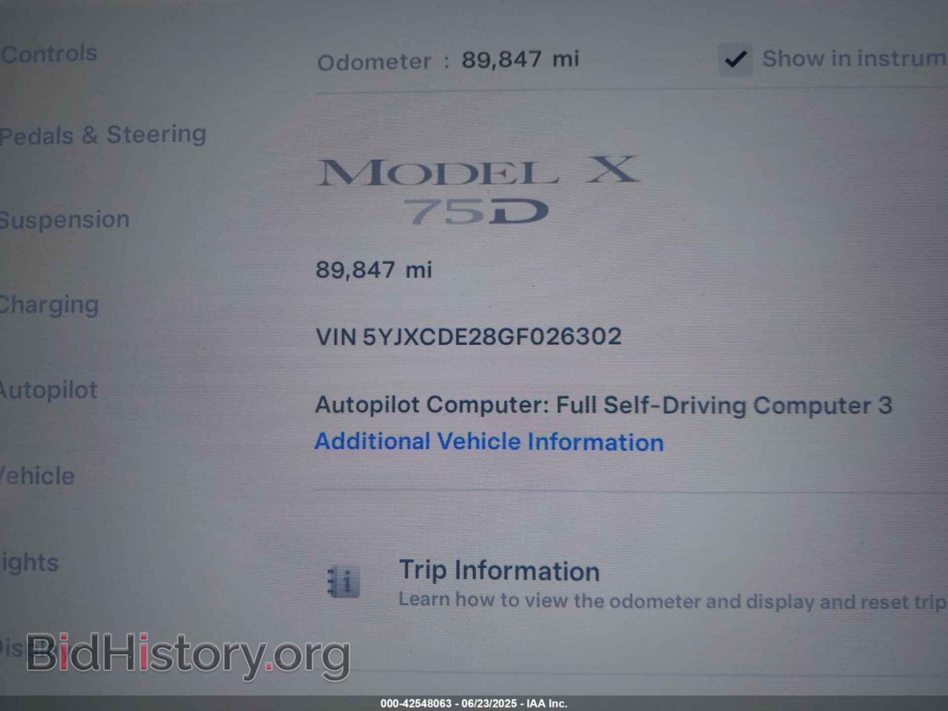 2016 TESLA MODEL X - VIN: 5YJXCDE28GF026302 - Photo 16