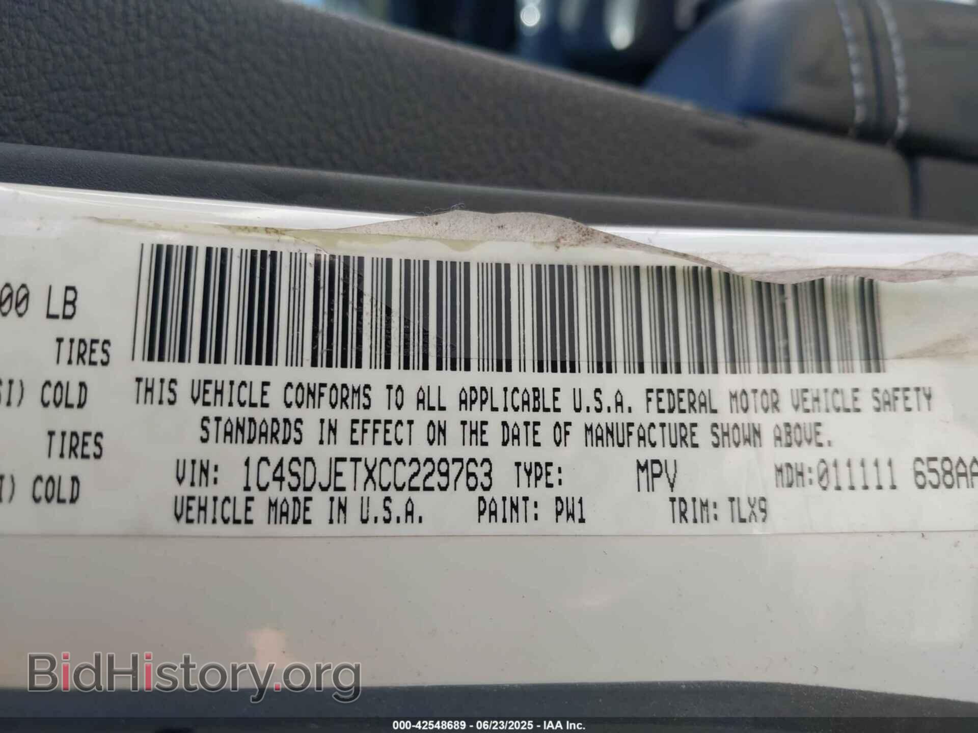 2012 DODGE DURANGO - VIN: 1C4SDJETXCC229763 - Photo 9
