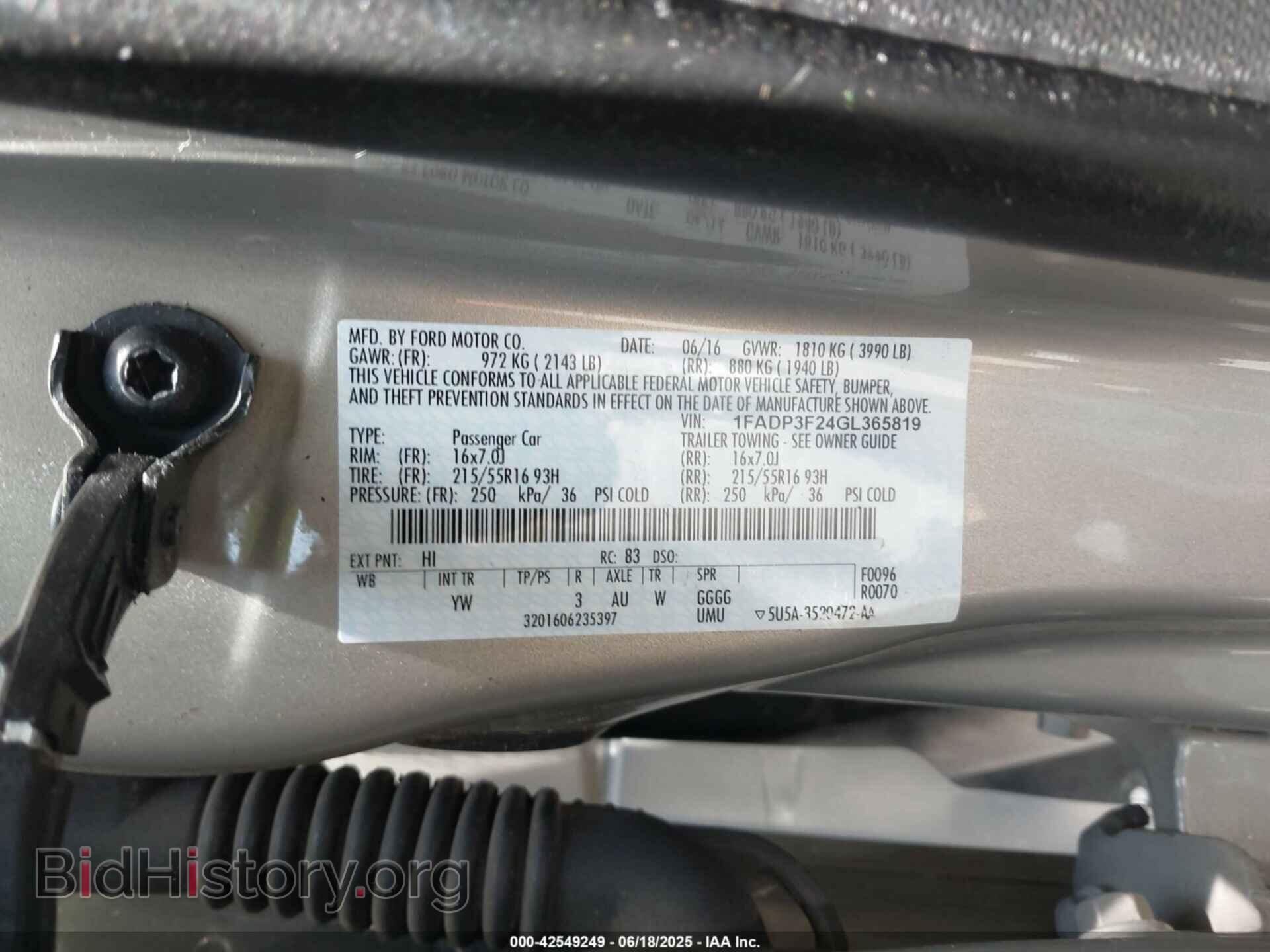 2016 FORD FOCUS - VIN: 1FADP3F24GL365819 - Фото 9