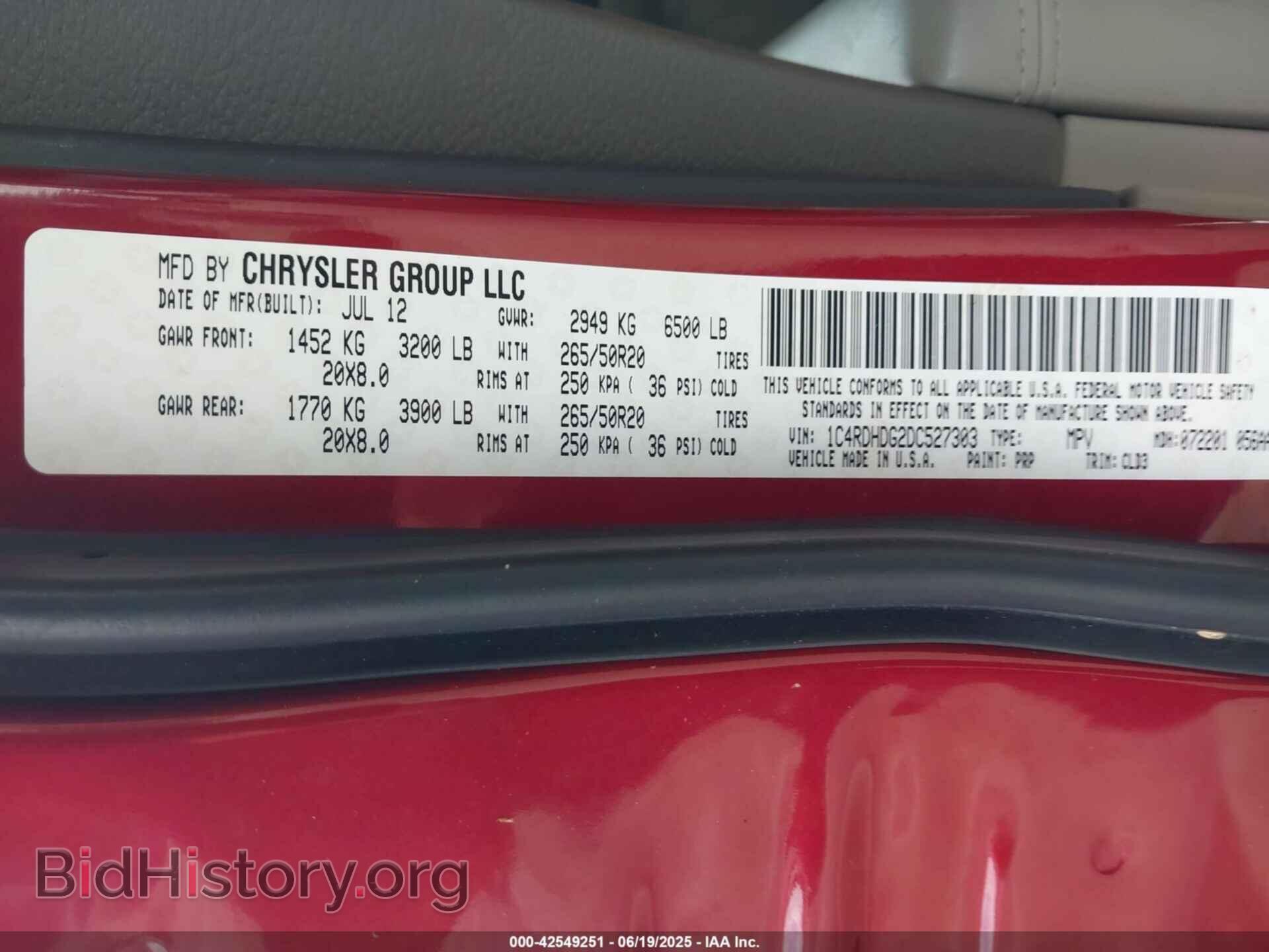 2013 DODGE DURANGO - VIN: 1C4RDHDG2DC527303 - Photo 9
