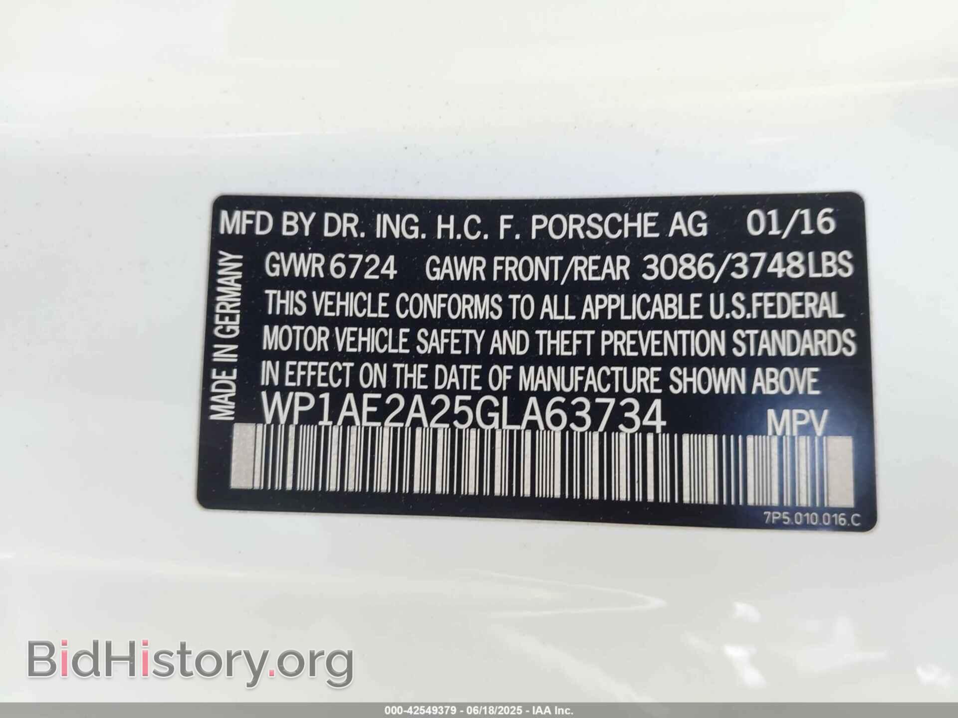 2016 PORSCHE CAYENNE E-HYBRID - VIN: WP1AE2A25GLA63734 - Фото 9