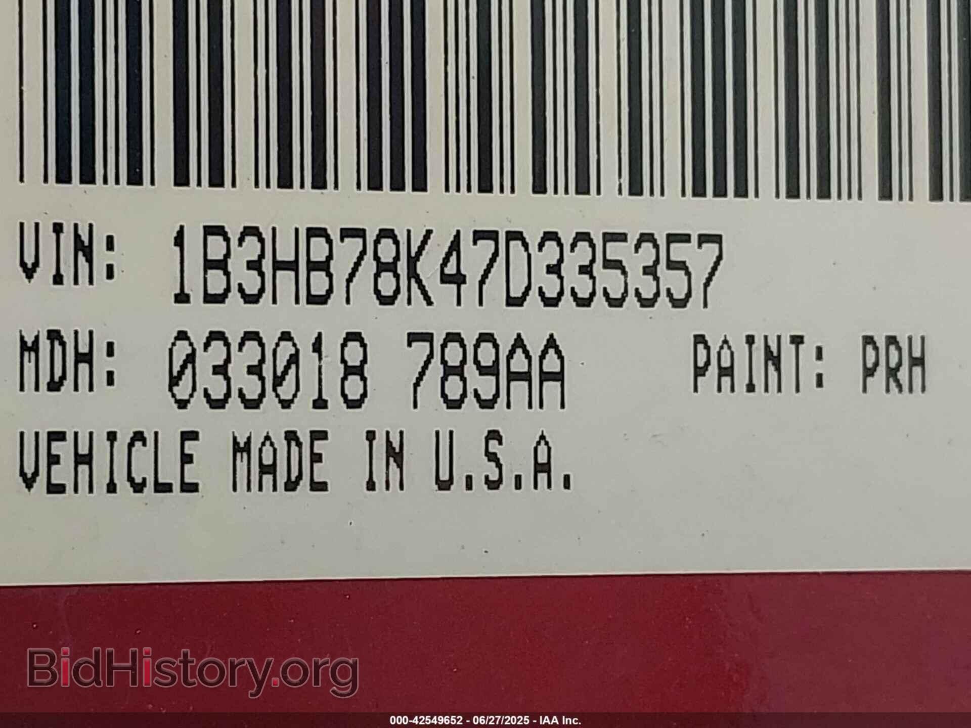 2007 DODGE CALIBER - VIN: 1B3HB78K47D335357 - Photo 9